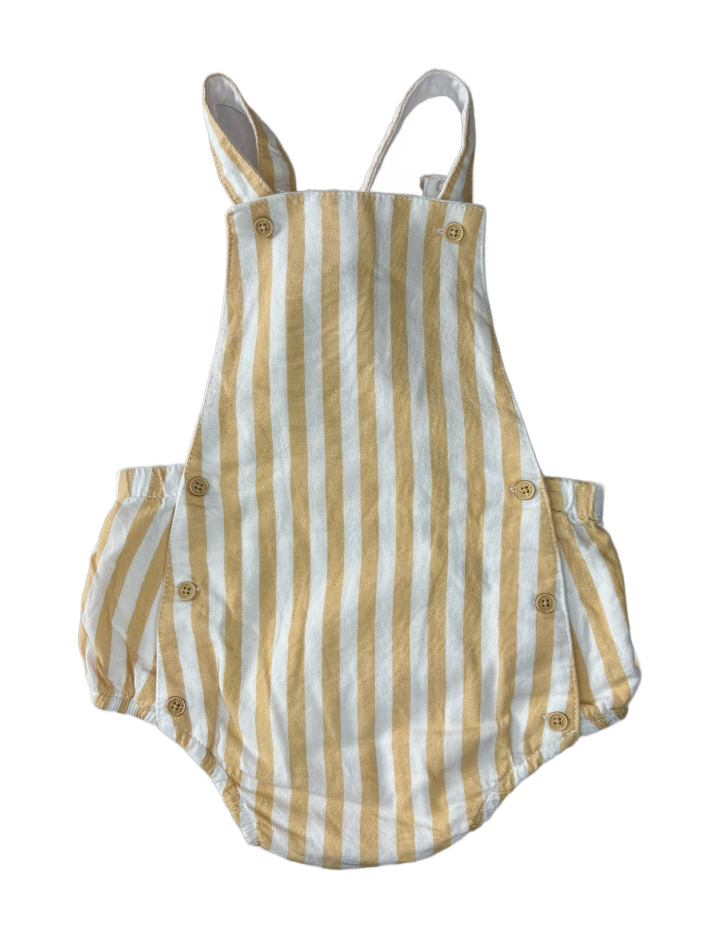 Salopette Rayée Jaune - Vertbaudet - 18 mois