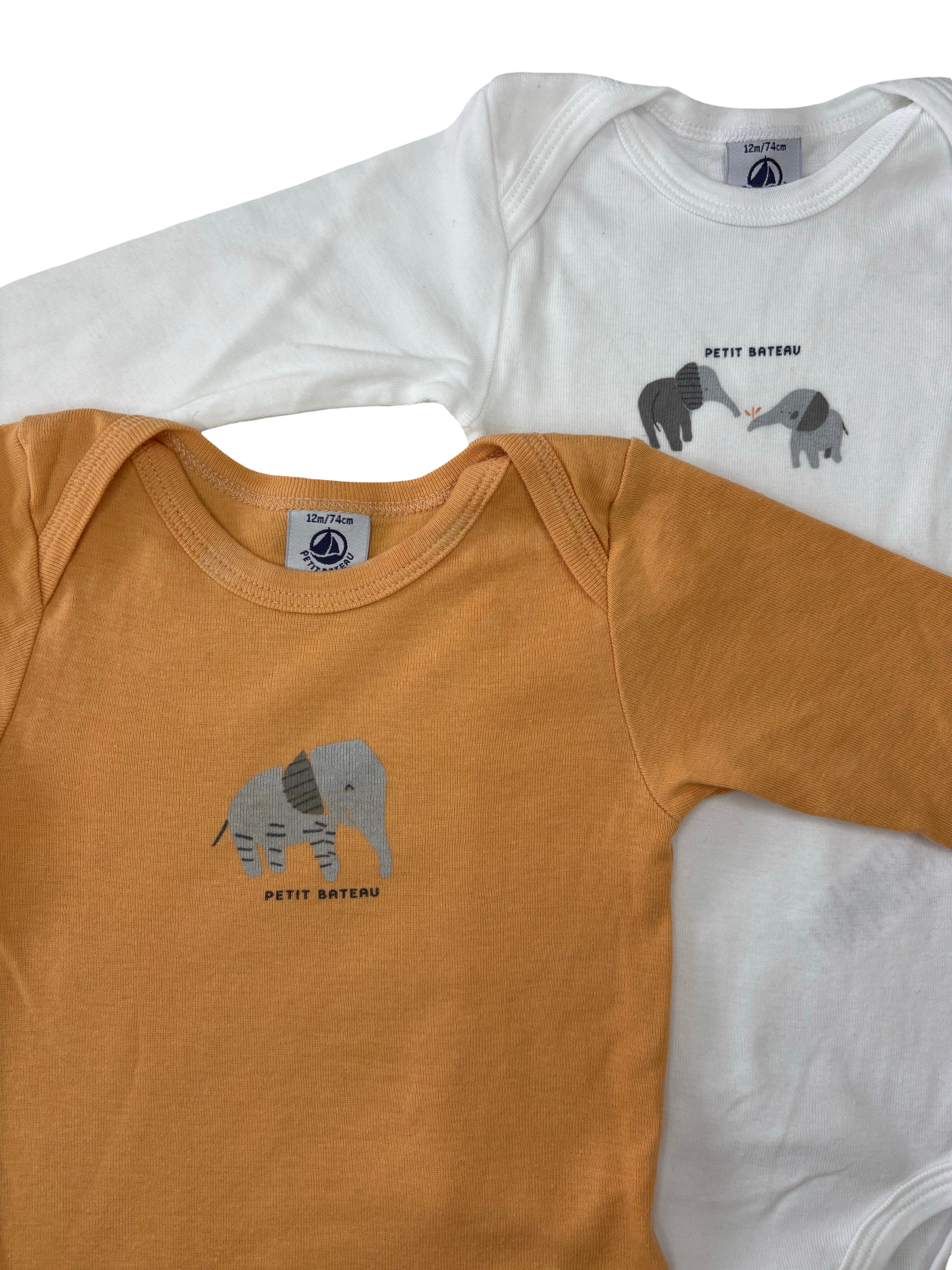 Lot Bodies - Petit Bateau - 12 mois