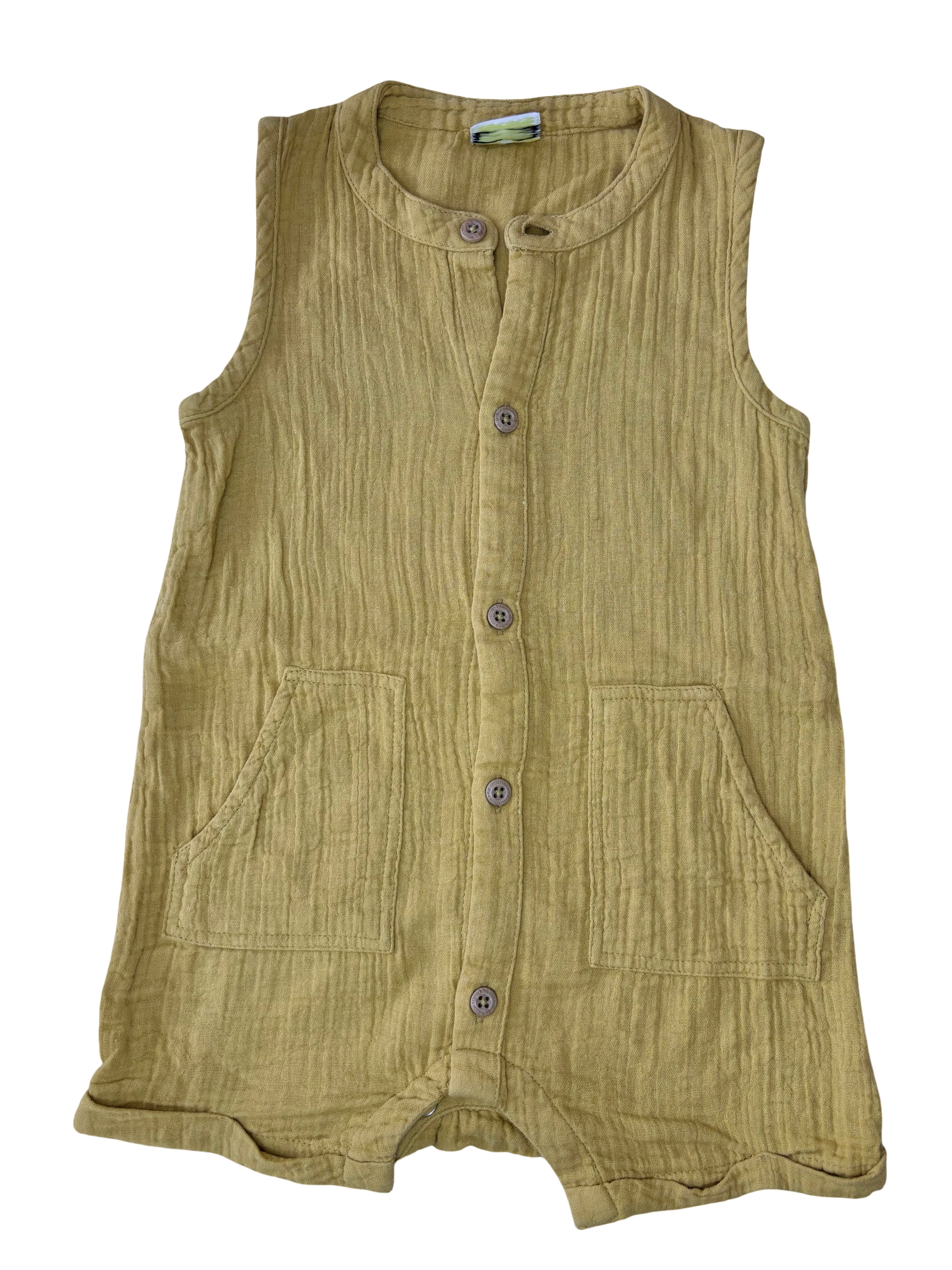 Combi-Short Jaune Moutarde - Tape À l'Oeil - 12 mois