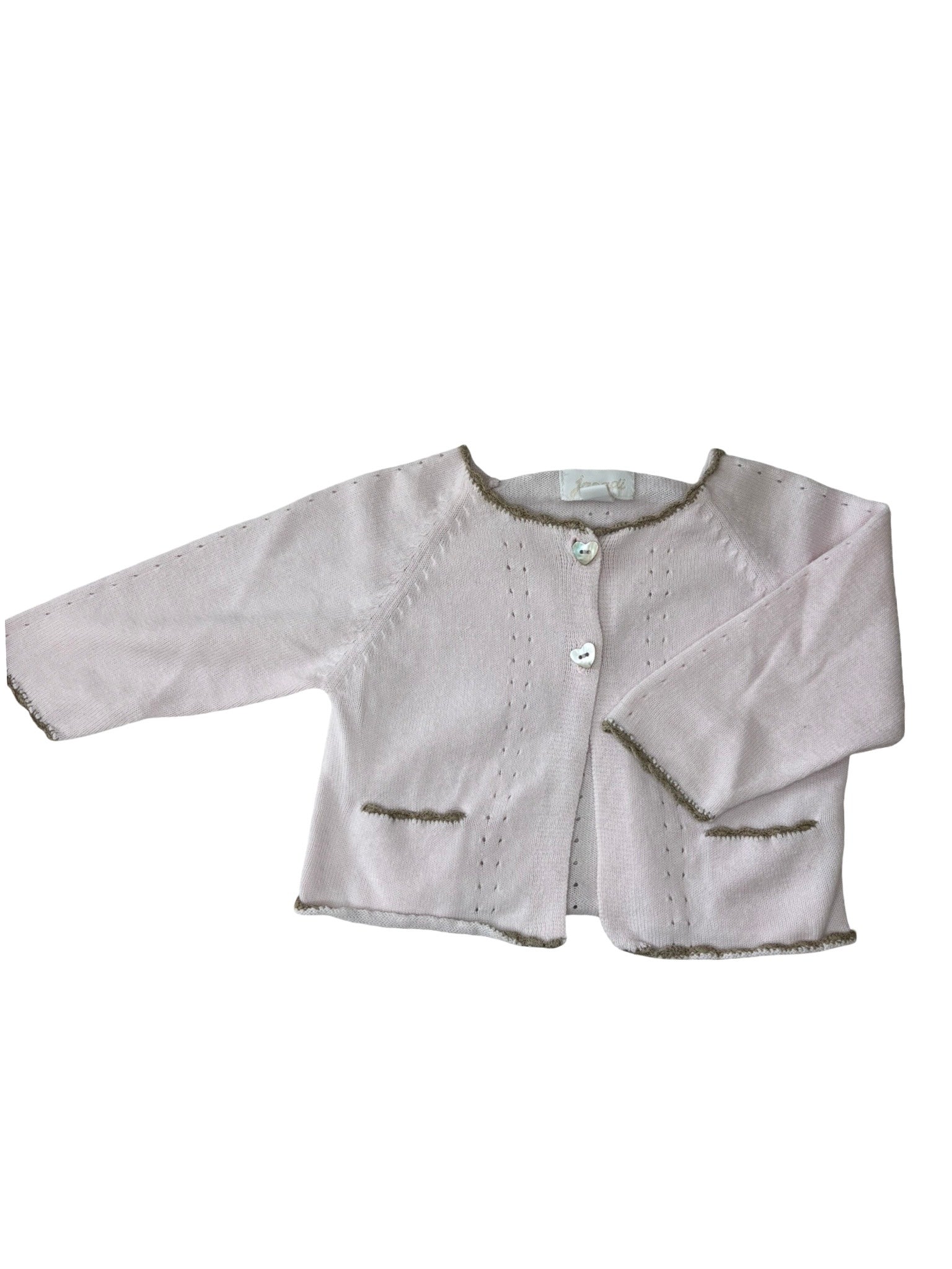 Veste Fine Rose Pâle - Jacadi - 3 mois