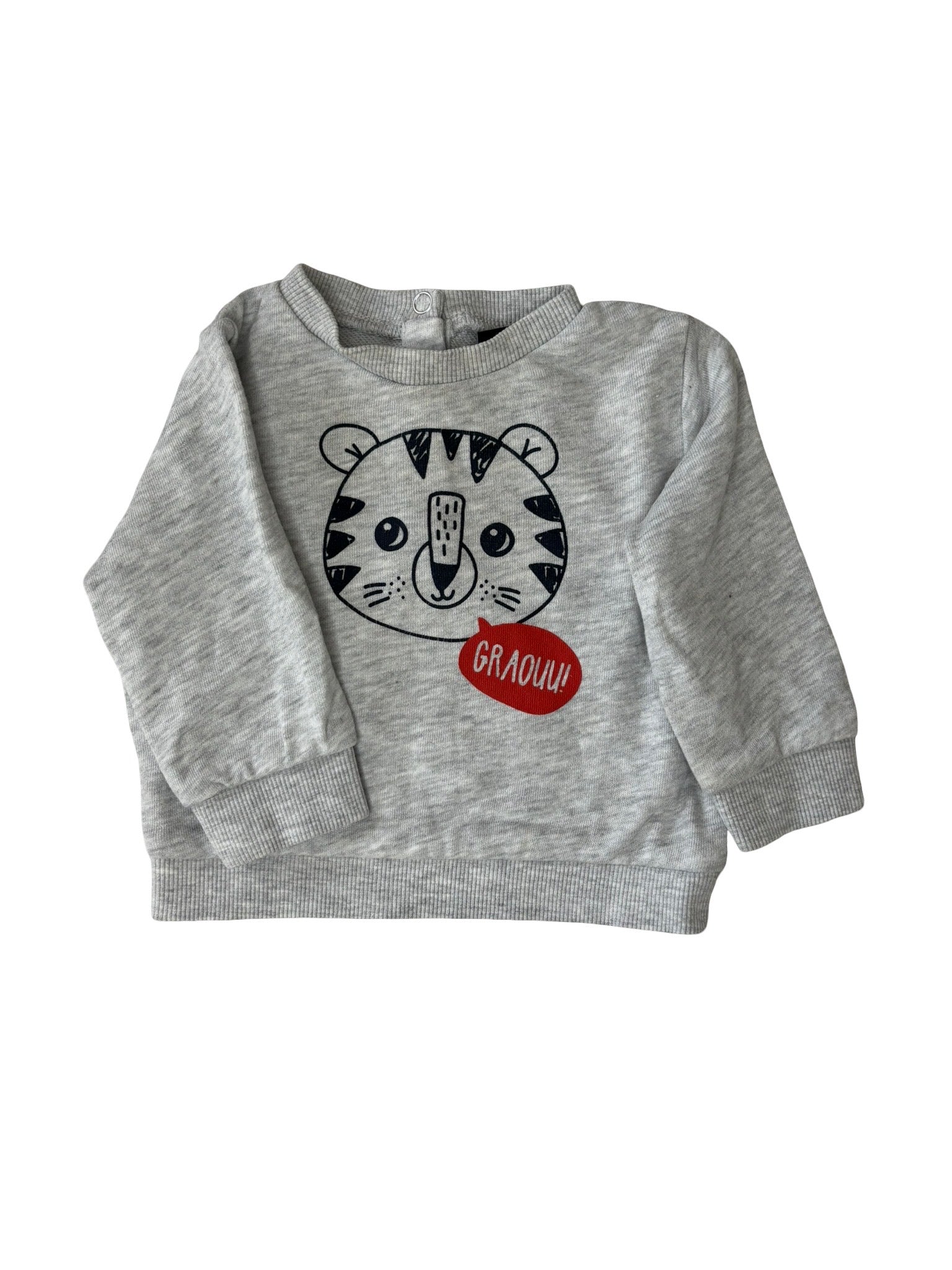 Sweat Gris - Kiabi - 9 mois