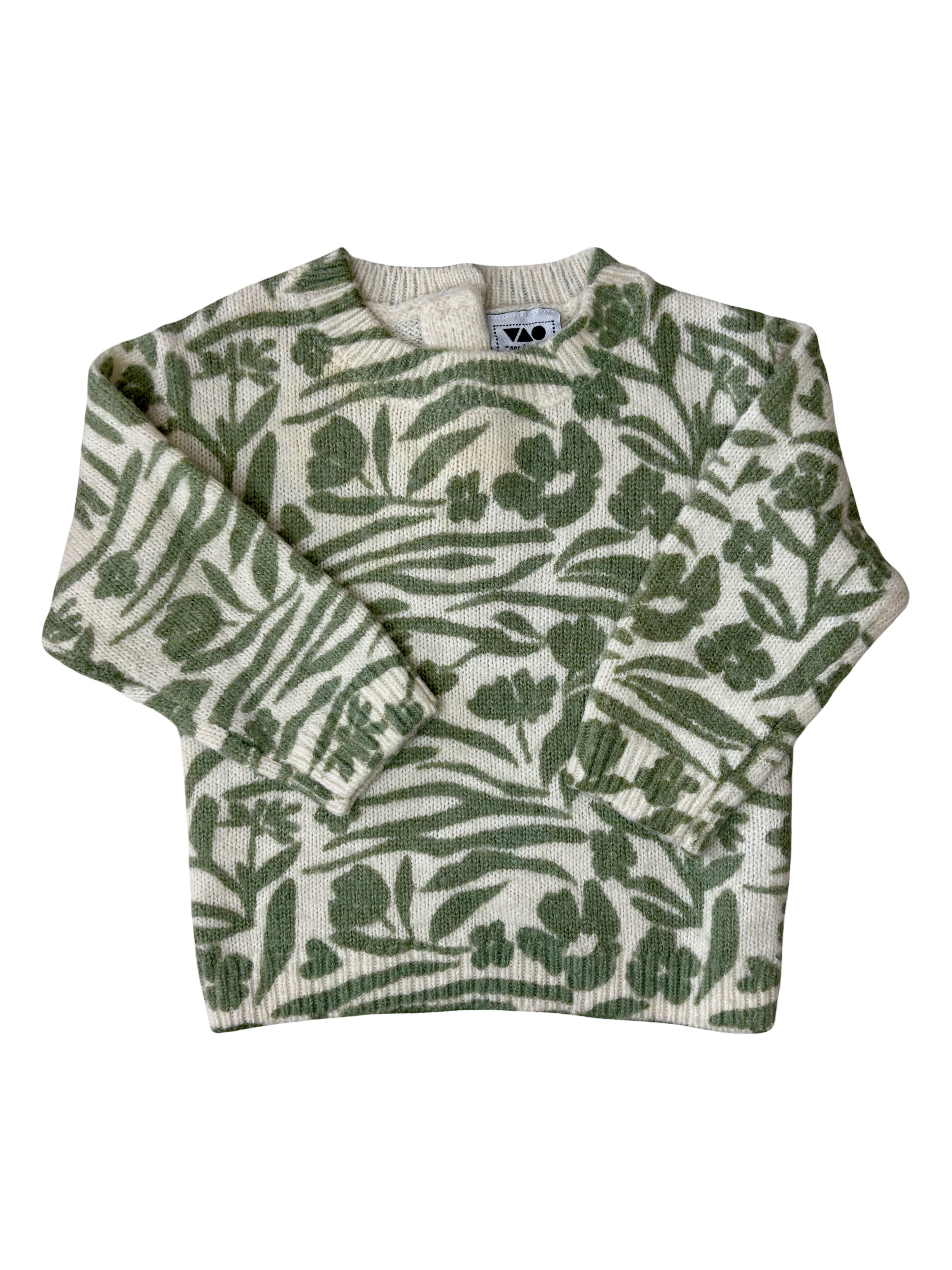 Pull Fleurs Vertes - Tape À l’Oeil - 9 mois