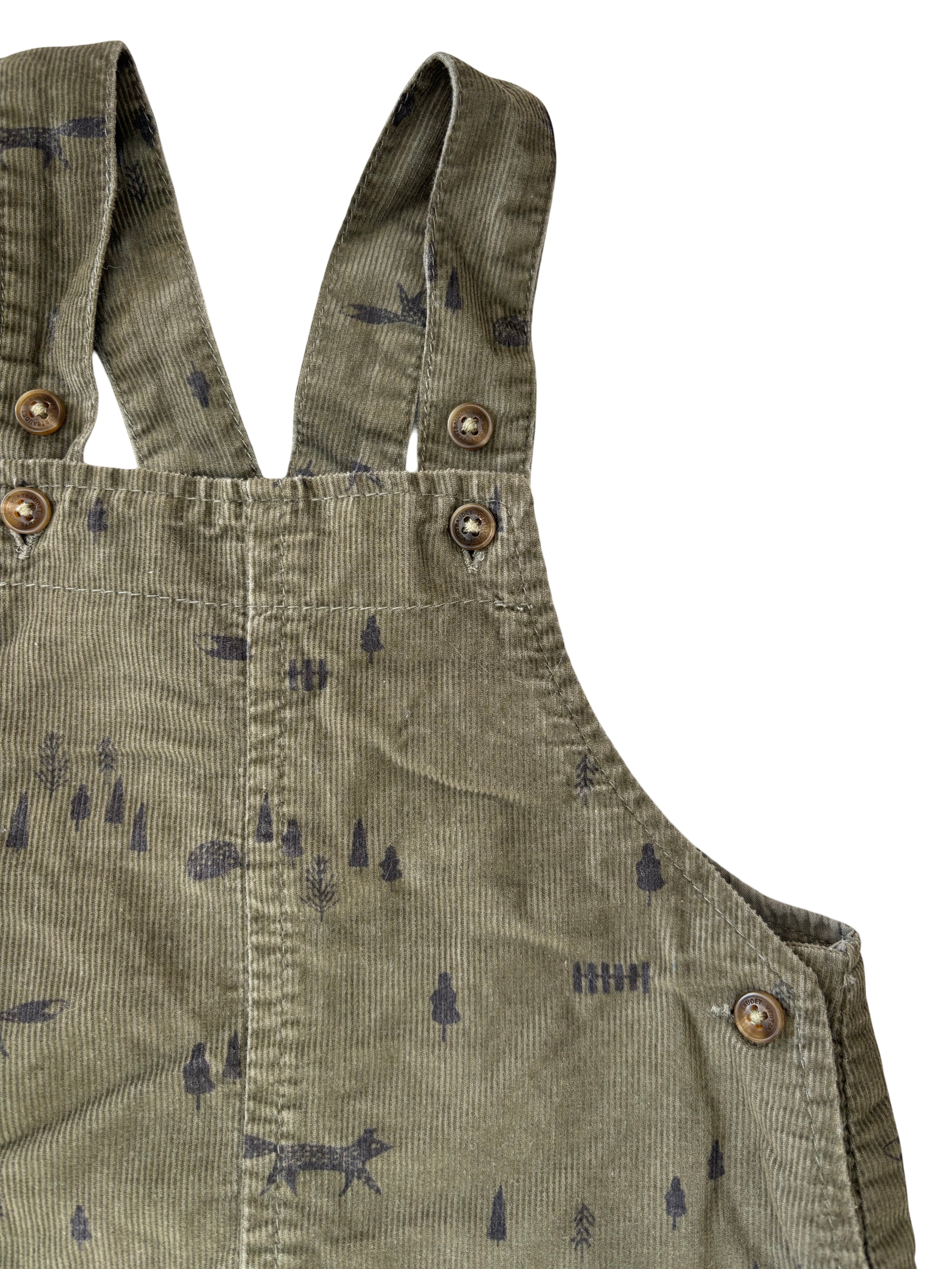 Salopette Kaki Renard - Verbaudet - 9 mois