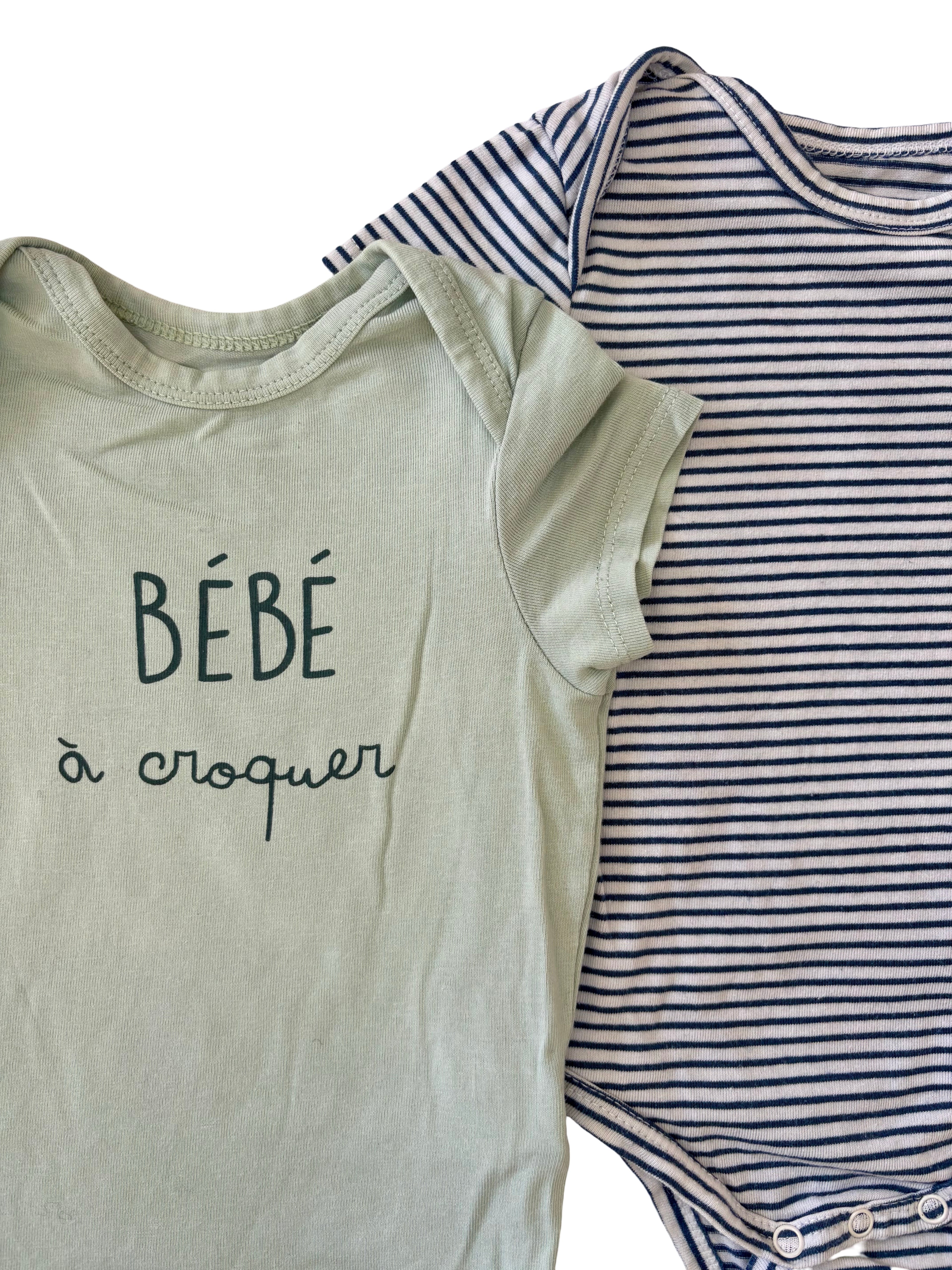 Lot Bodies Manches Courtes - Tape À l'Oeil - 9 mois