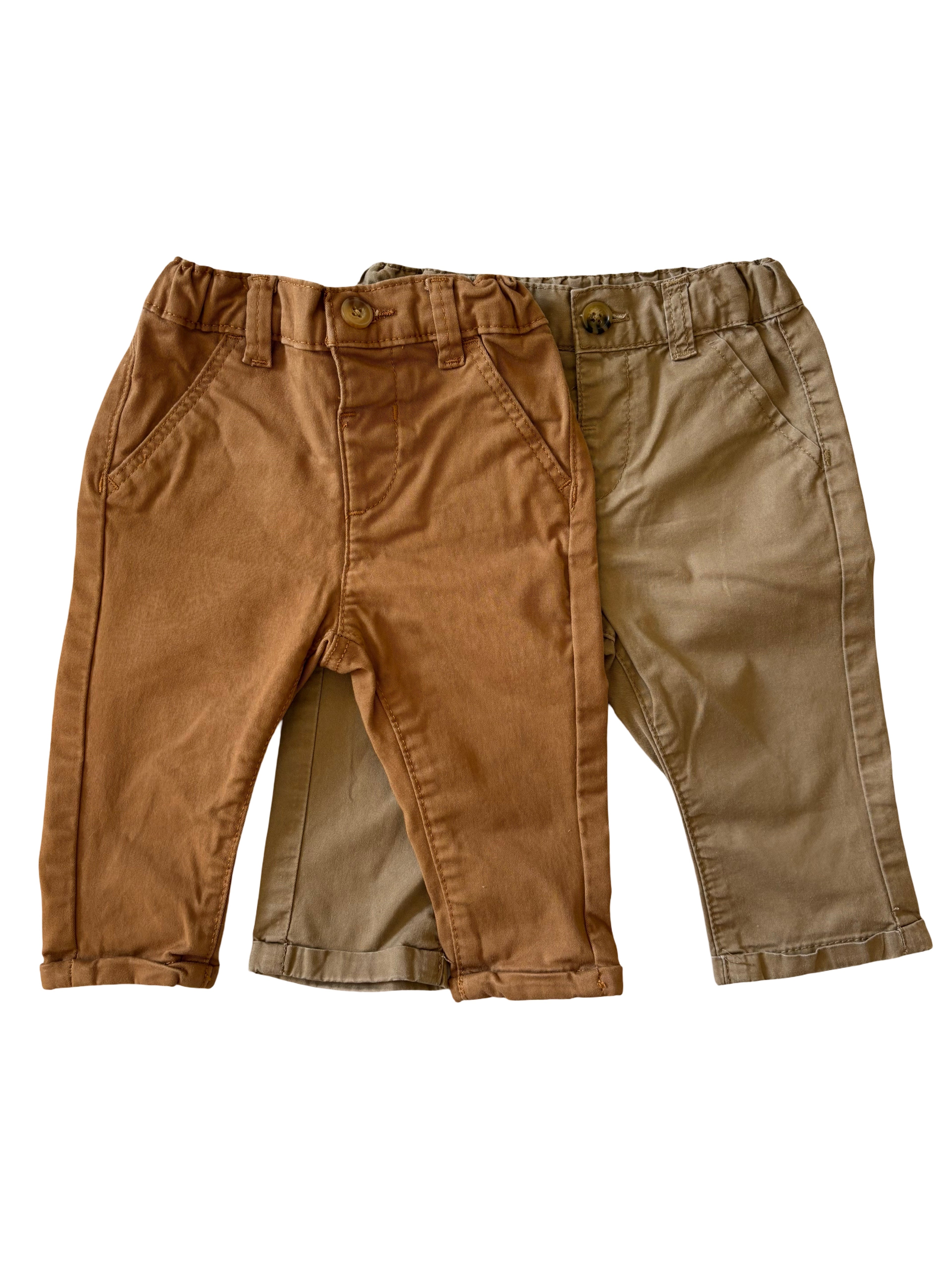 Lot Pantalons Marrons - Kiabi - 6 mois