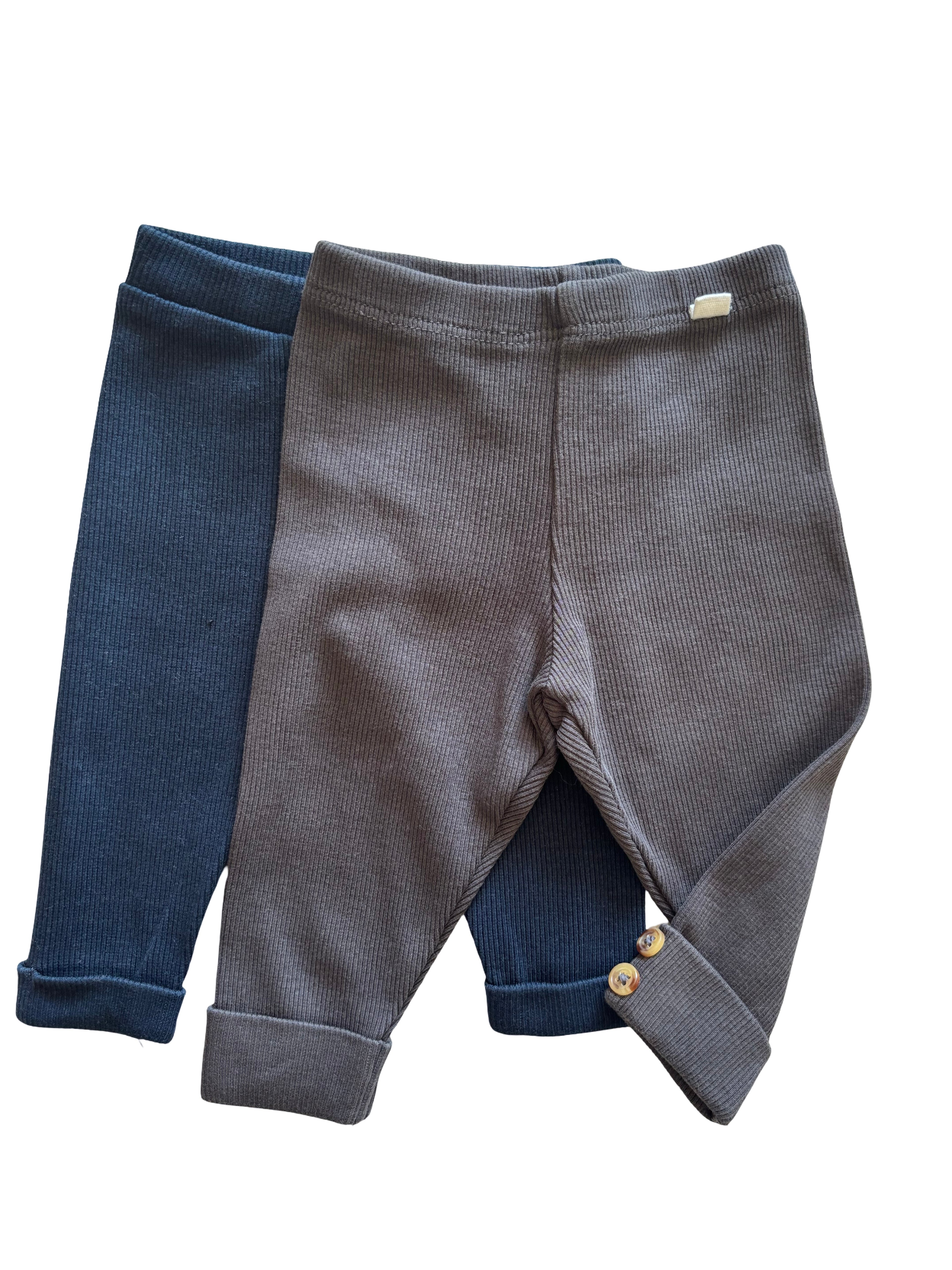 Lot Leggings Jersey Côtelé - Tape À l'Oeil - 3 mois