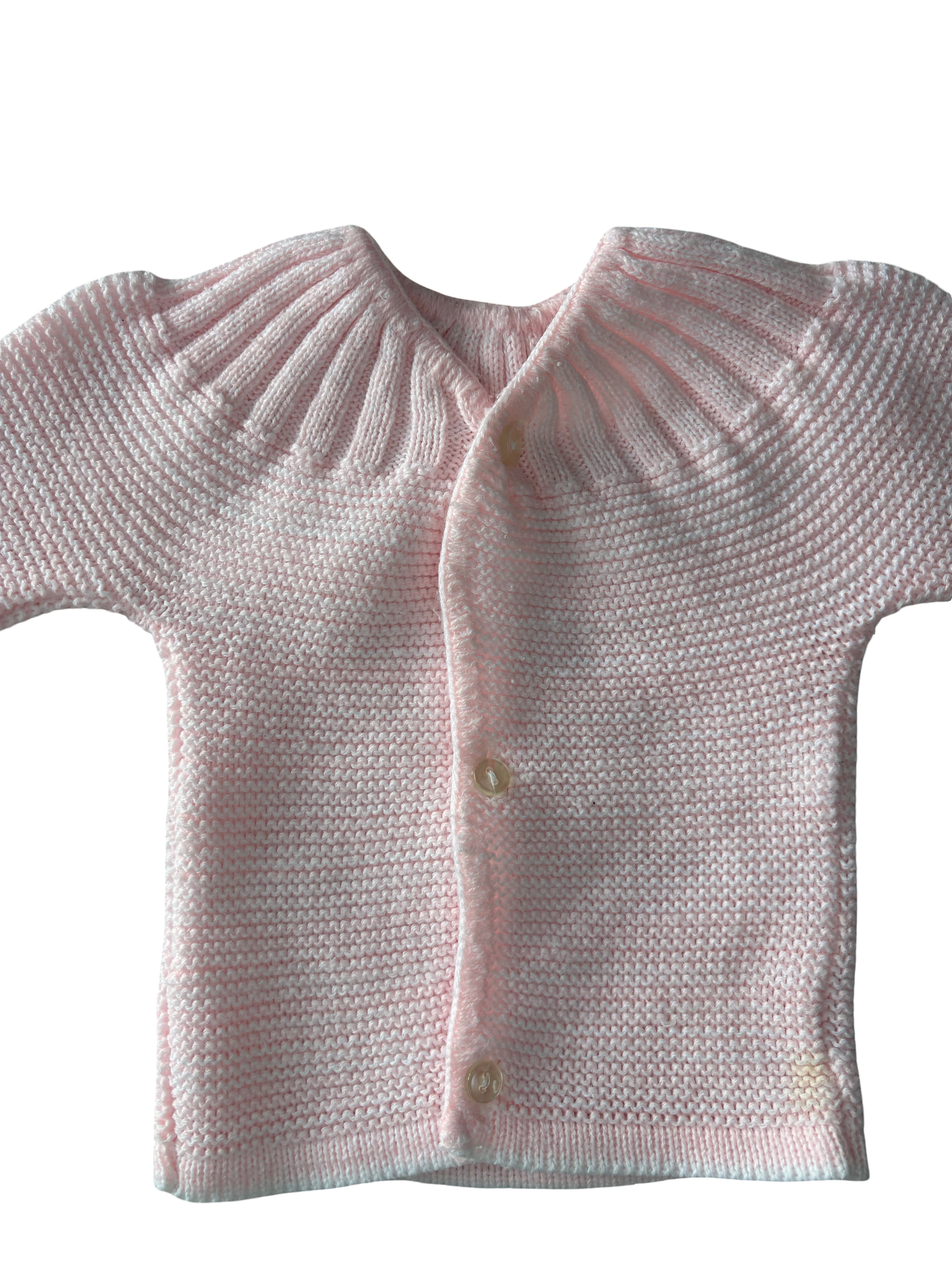 Veste Naissance - Tricoté Main - 0 mois