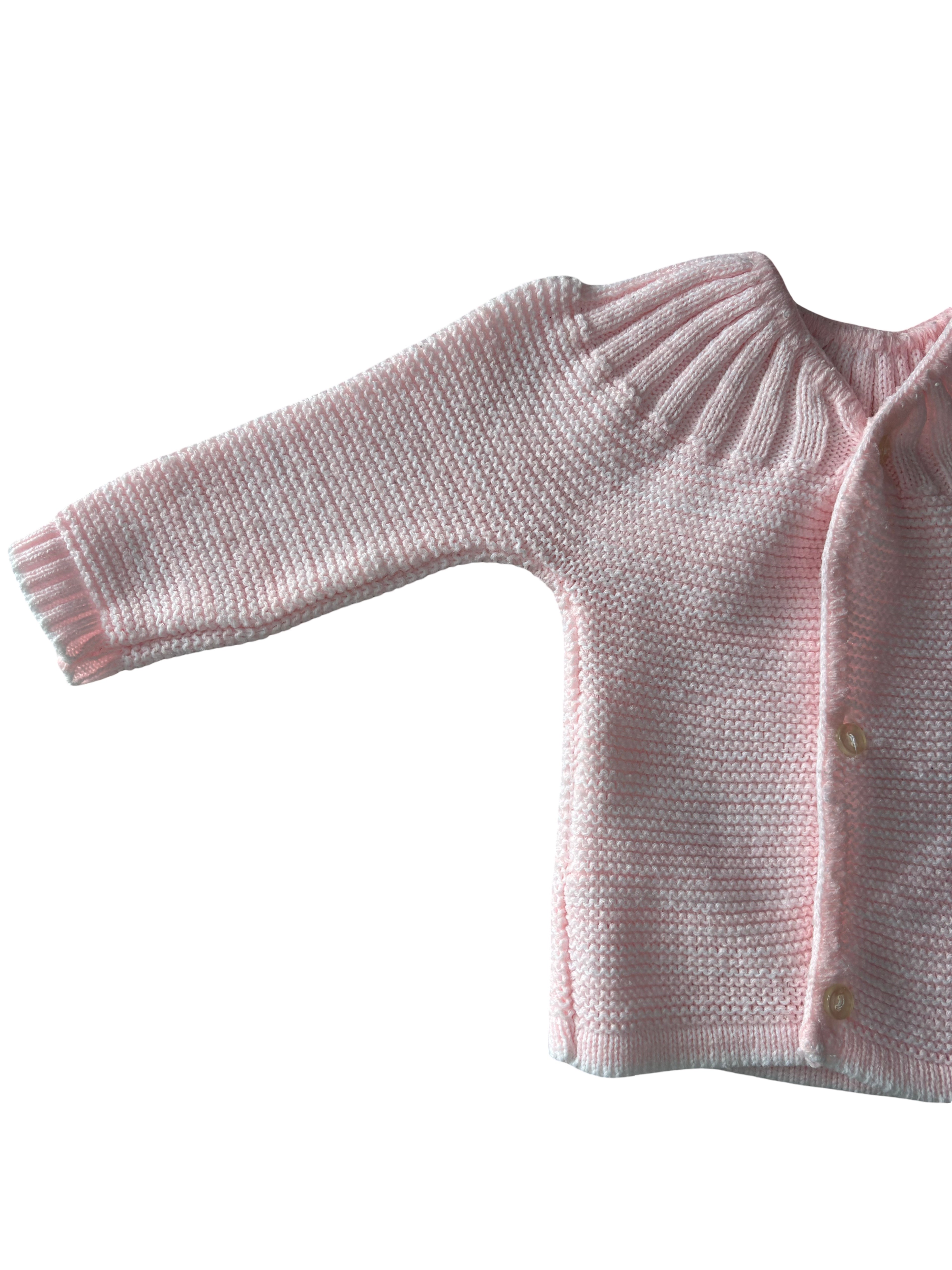 Veste Naissance - Tricoté Main - 0 mois