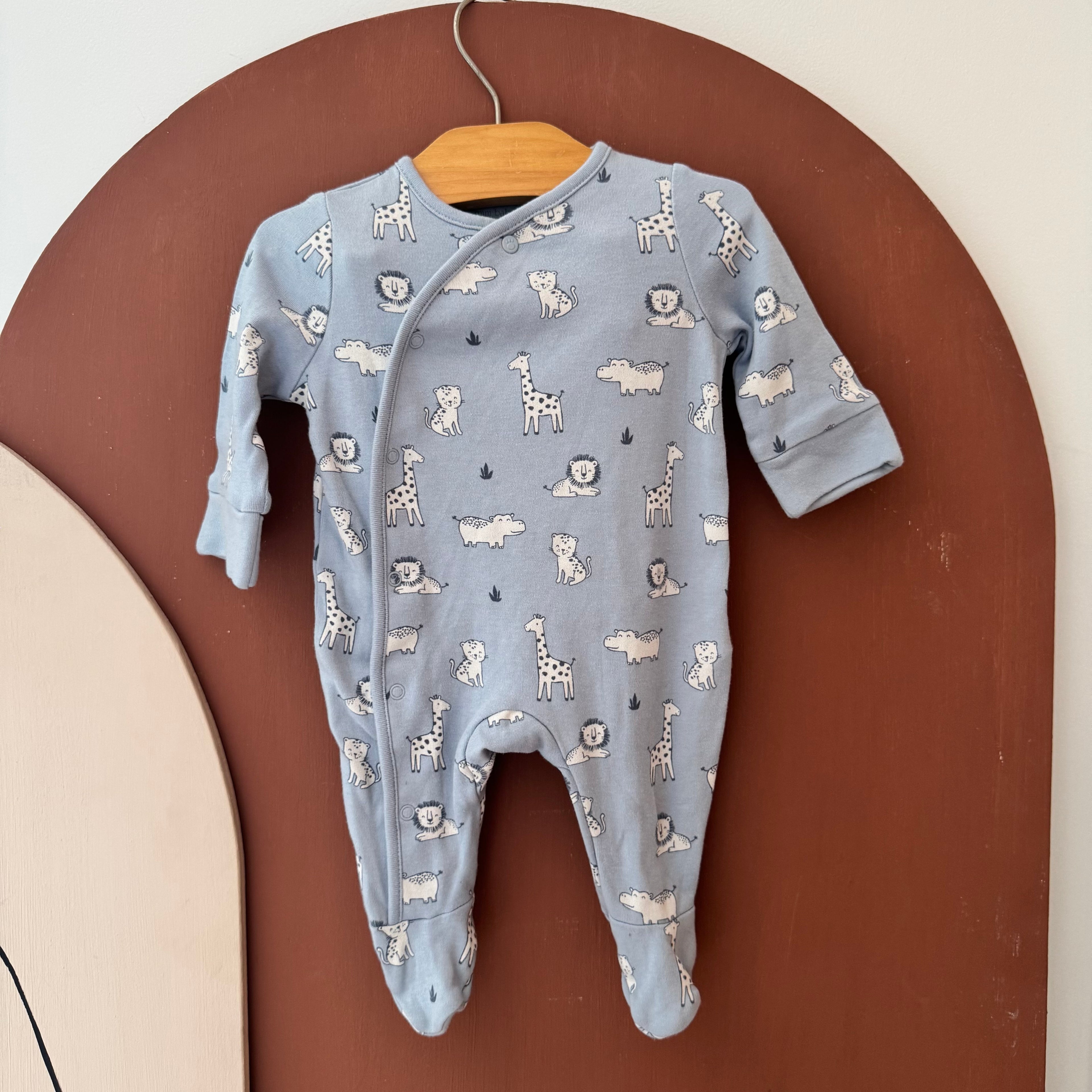 Pyjama Manches Longues À Motifs Animal - C&A - 1 mois