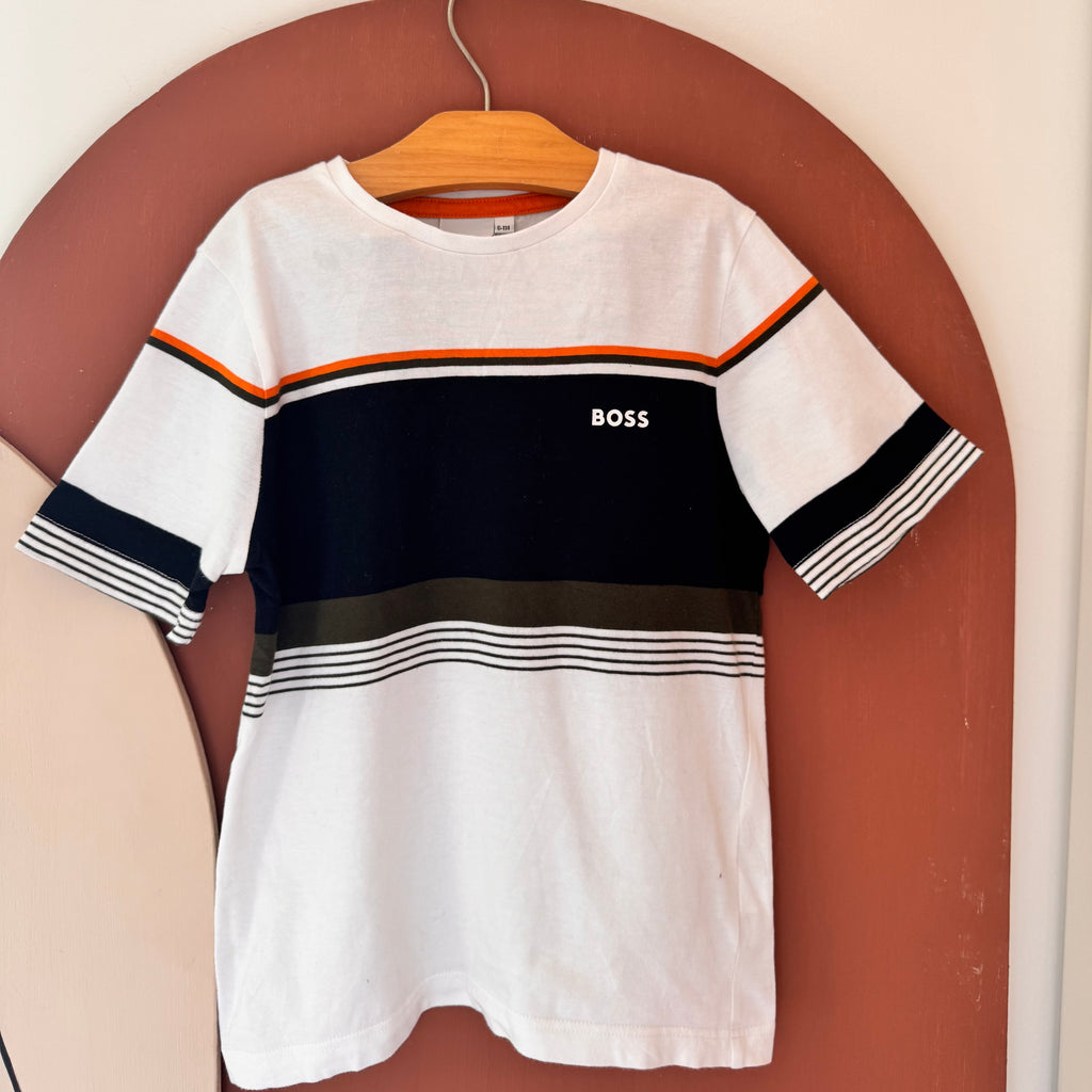 T-Shirt Manches Courtes À Rayures - Hugo Boss - 6 ans