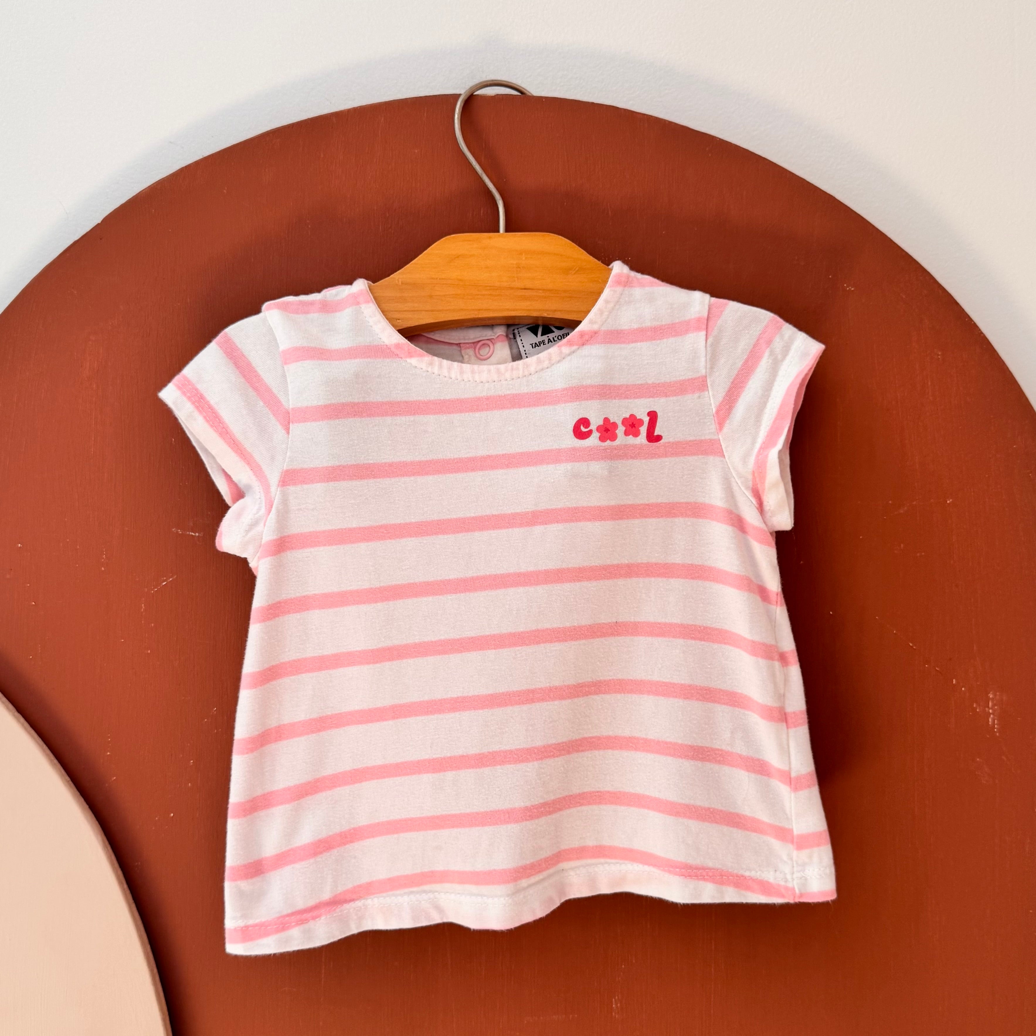 T-Shirt Manches Courtes À Rayures - Tape À L'oeil - 18 mois