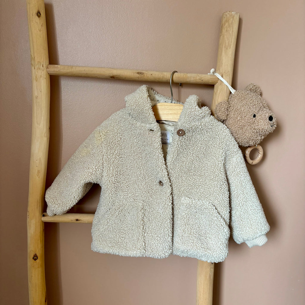 Manteau Bouclette - Zara - 6/9 mois