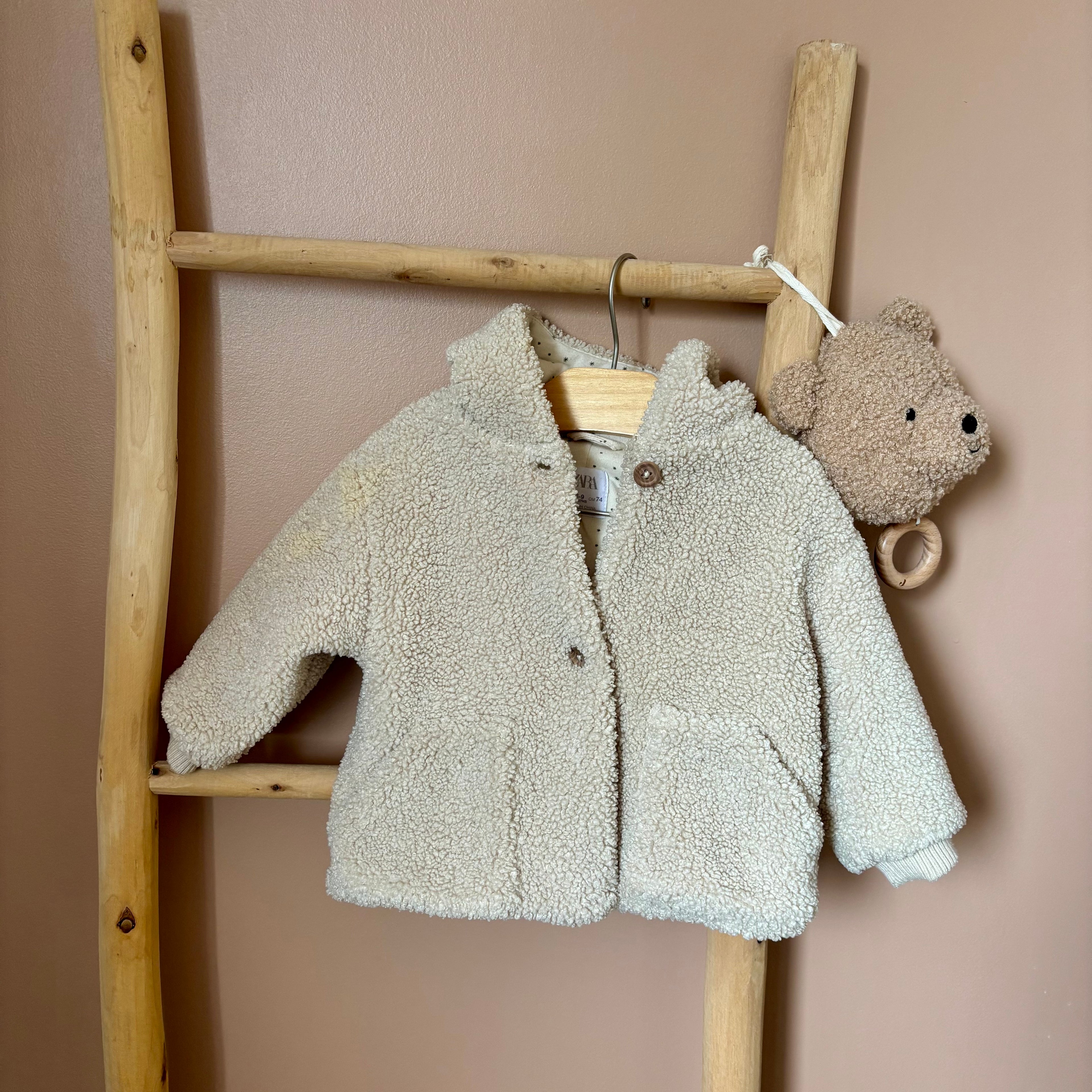 Manteau Bouclette - Zara - 6/9 mois