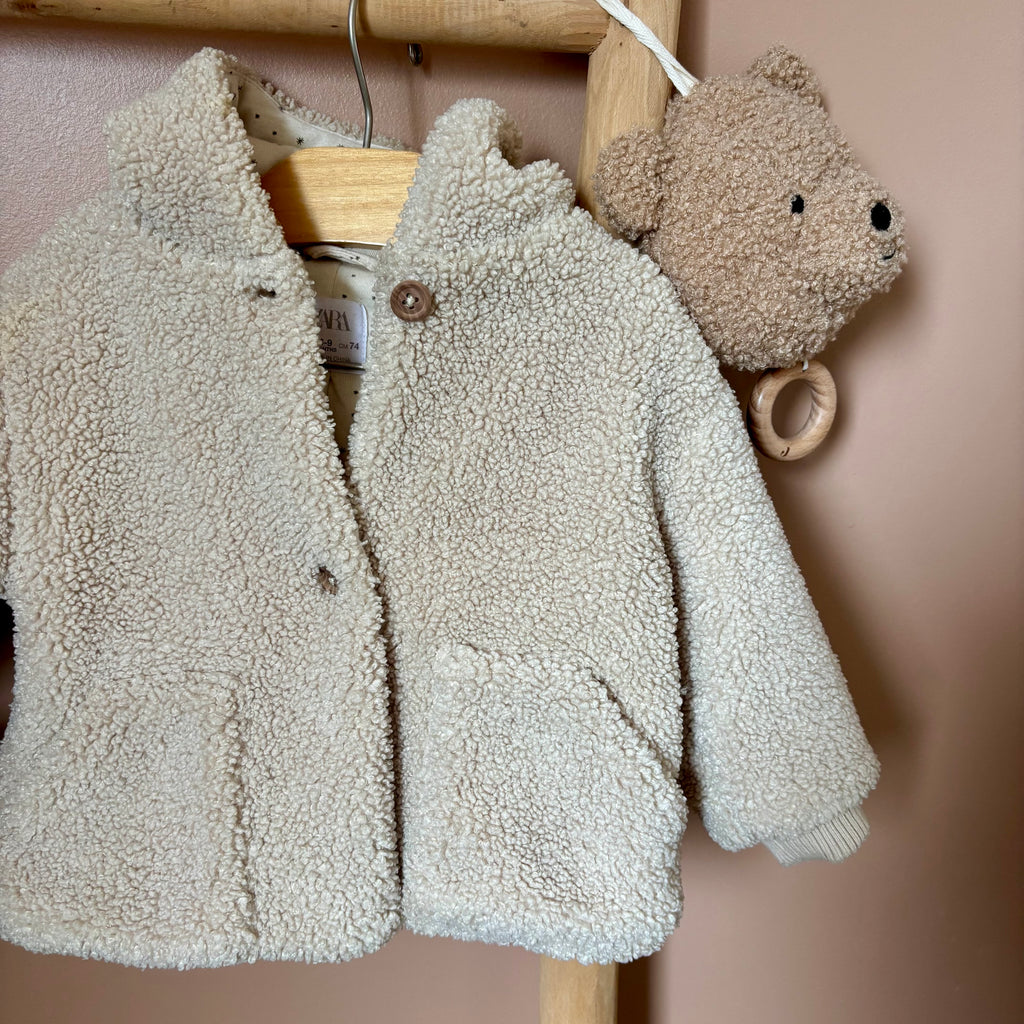 Manteau Bouclette - Zara - 6/9 mois