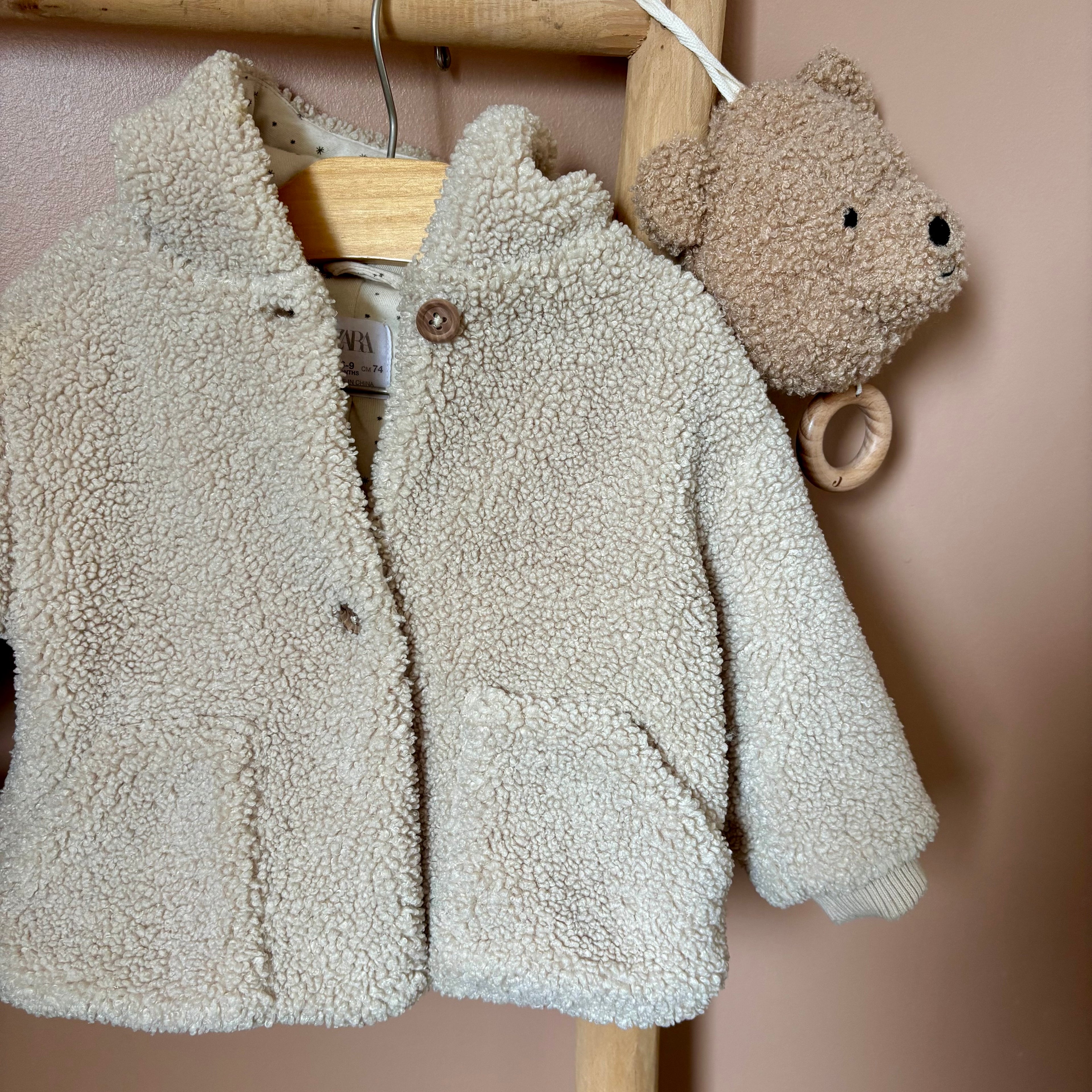 Manteau Bouclette - Zara - 6/9 mois