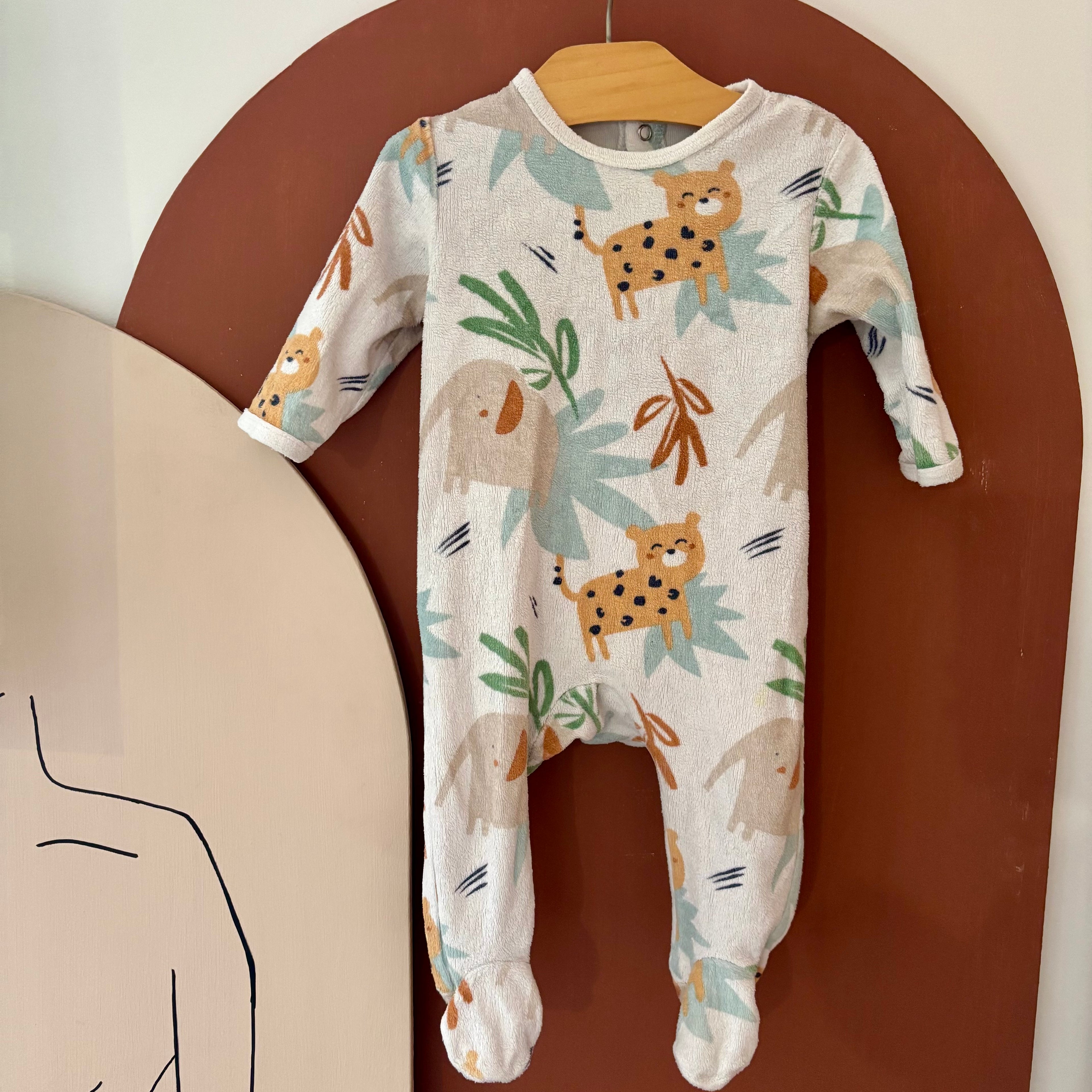 Pyjama Velours Jungle - Kiabi - 6 mois