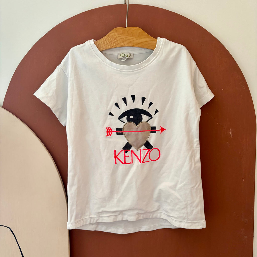 T-Shirt Blanc Manches Courtes - Kenzo - 6 ans