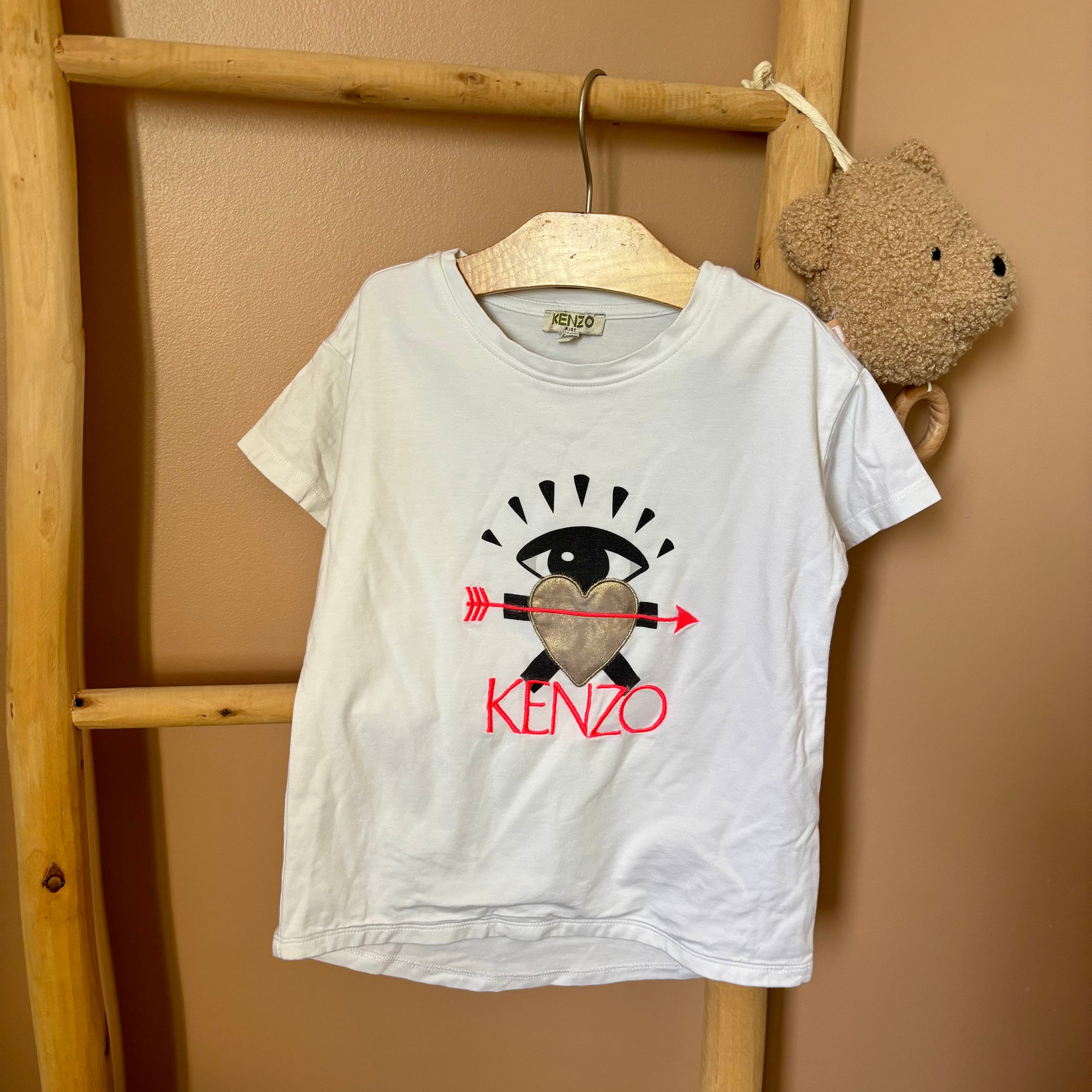 T-Shirt Blanc Manches Courtes - Kenzo - 6 ans