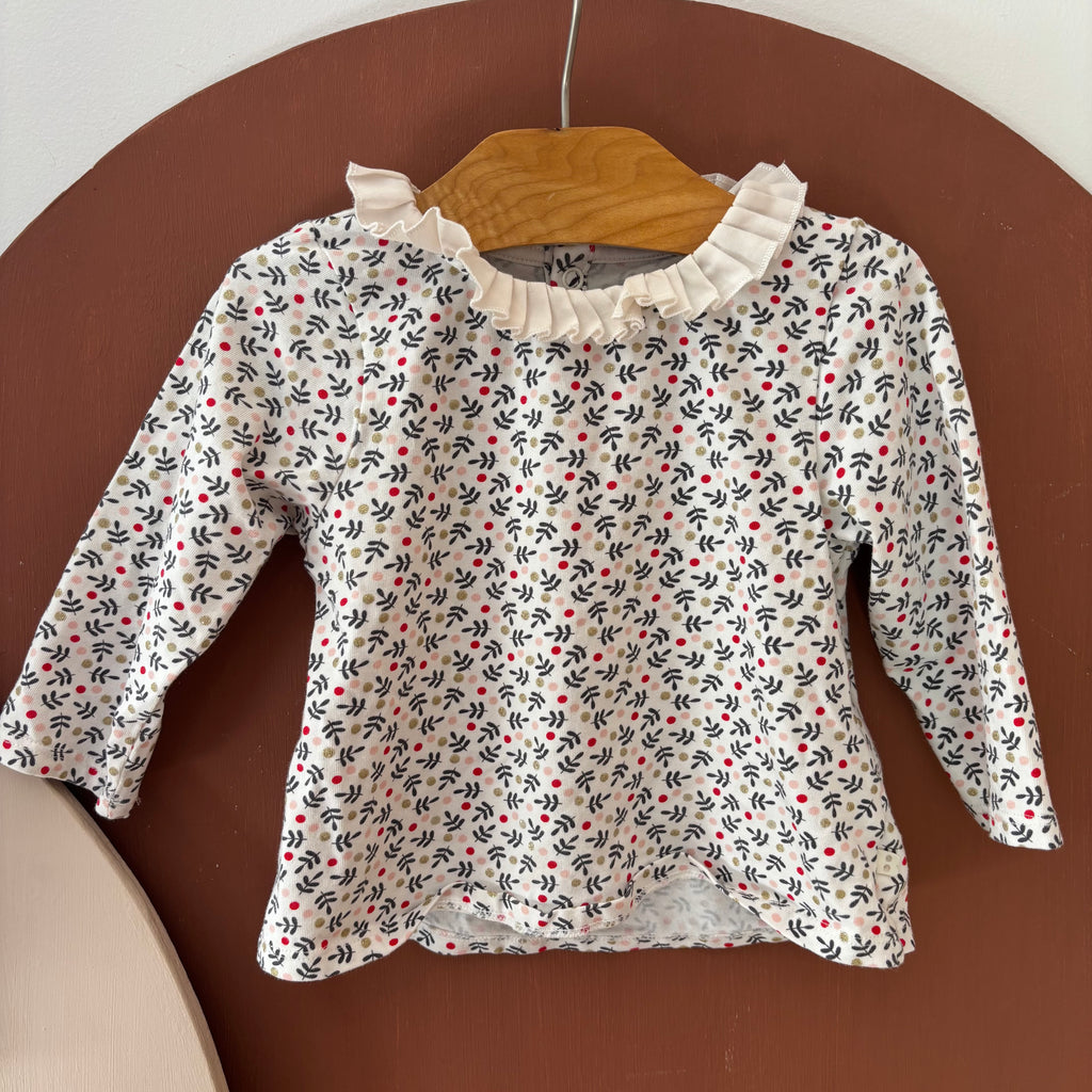 T-Shirt Col Volanté- Obaïbi - 12 mois