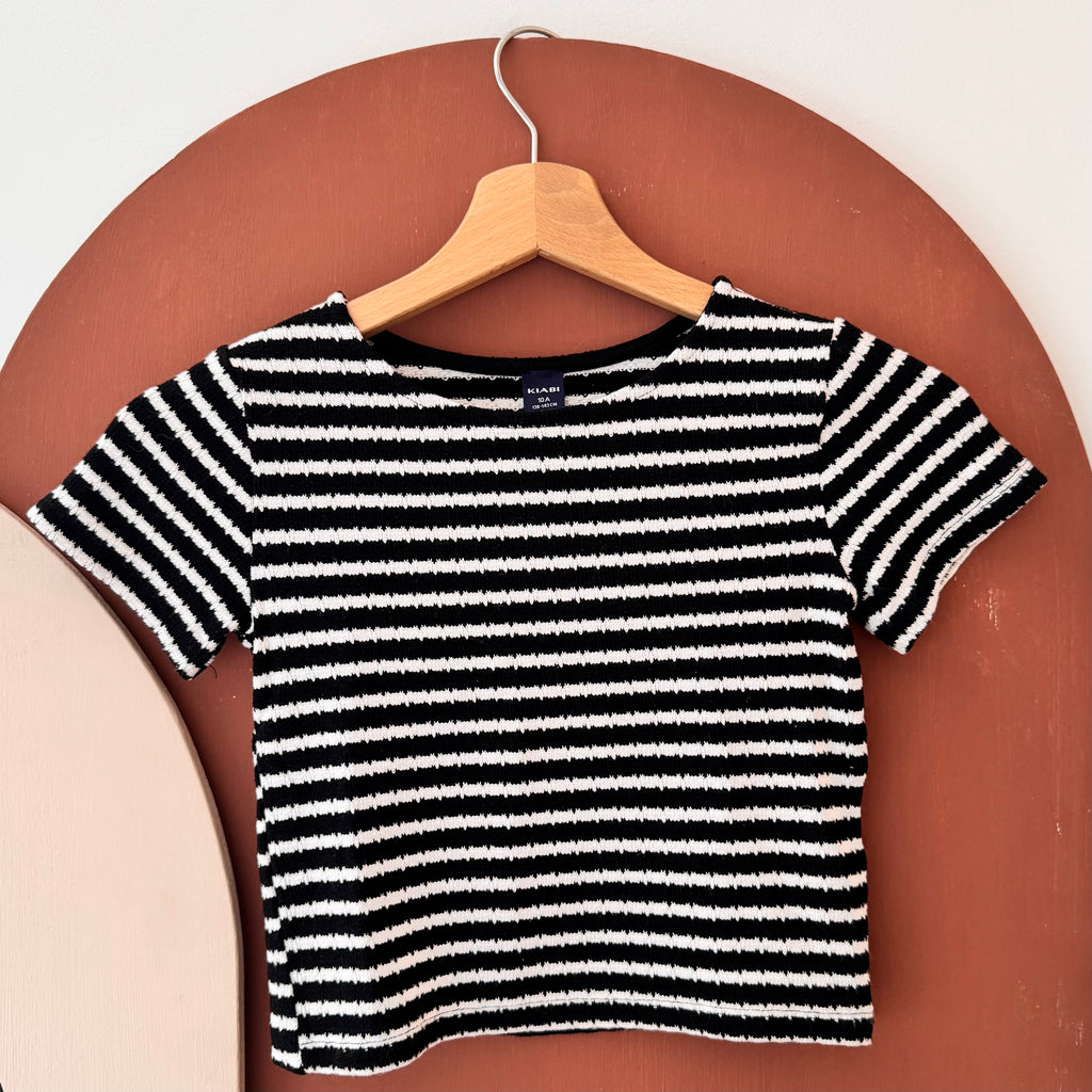 T-Shirt Manches Courtes À Rayures - Kiabi - 10 ans