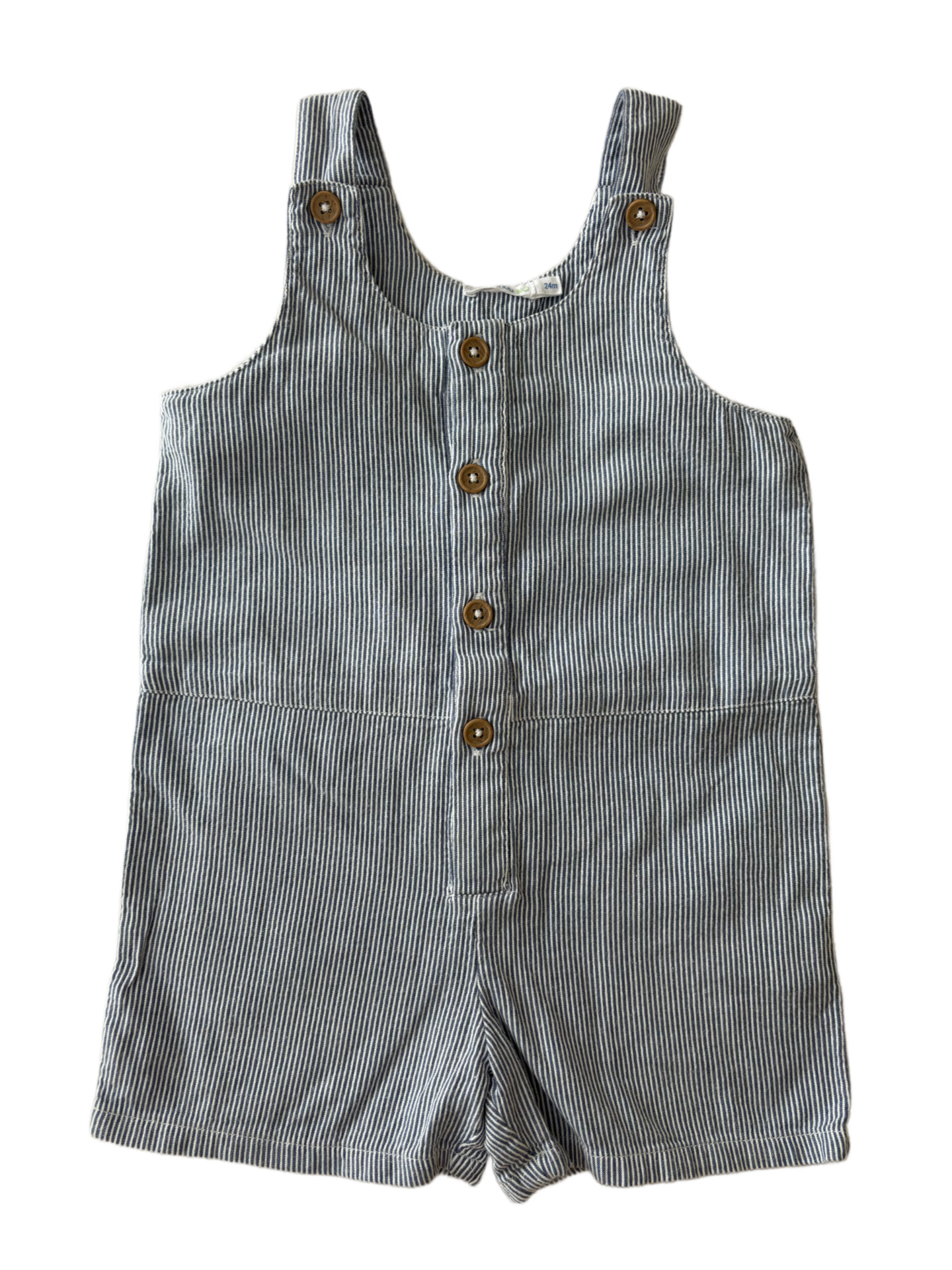 Salopette Rayée Bleu - Bout'Chou - 24 mois