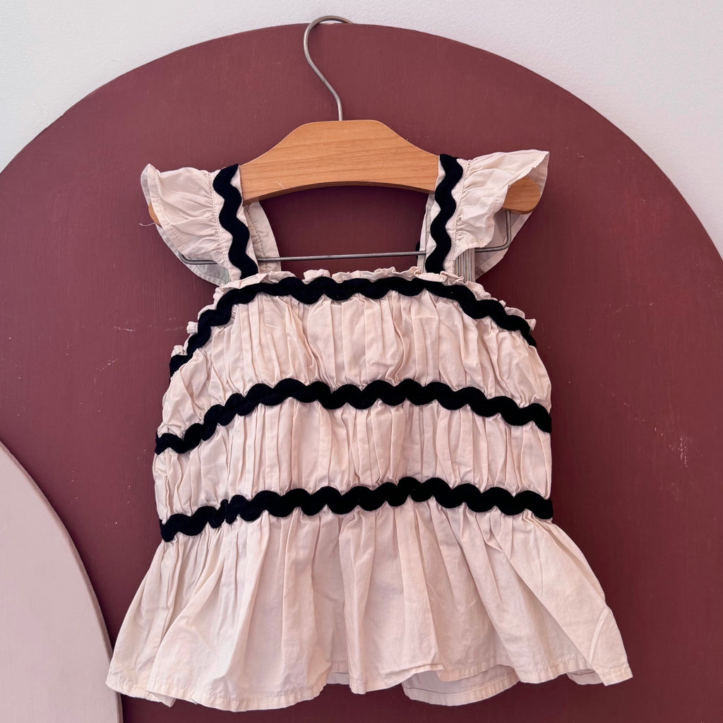 T-Shirt Bretelles Fines Volantées - Zara - 4 ans