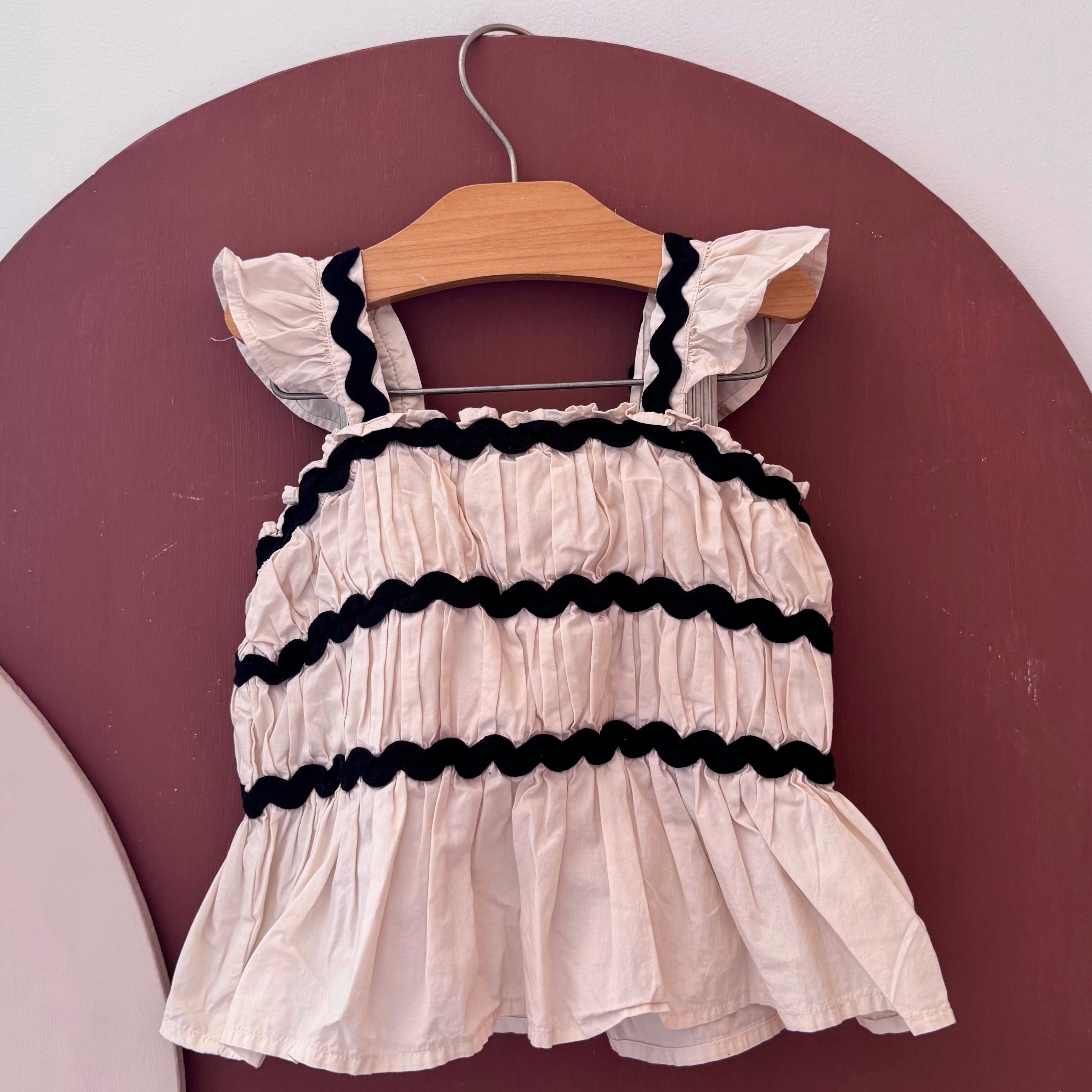 T-Shirt Bretelles Fines Volantées - Zara - 4 ans