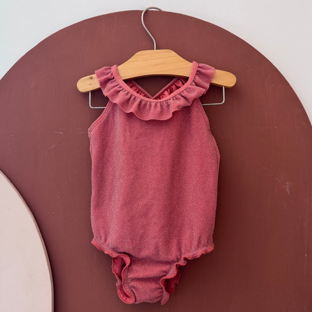 Maillot De Bain À Paillette Avec Bretelles Volantées - Kiabi - 24 mois