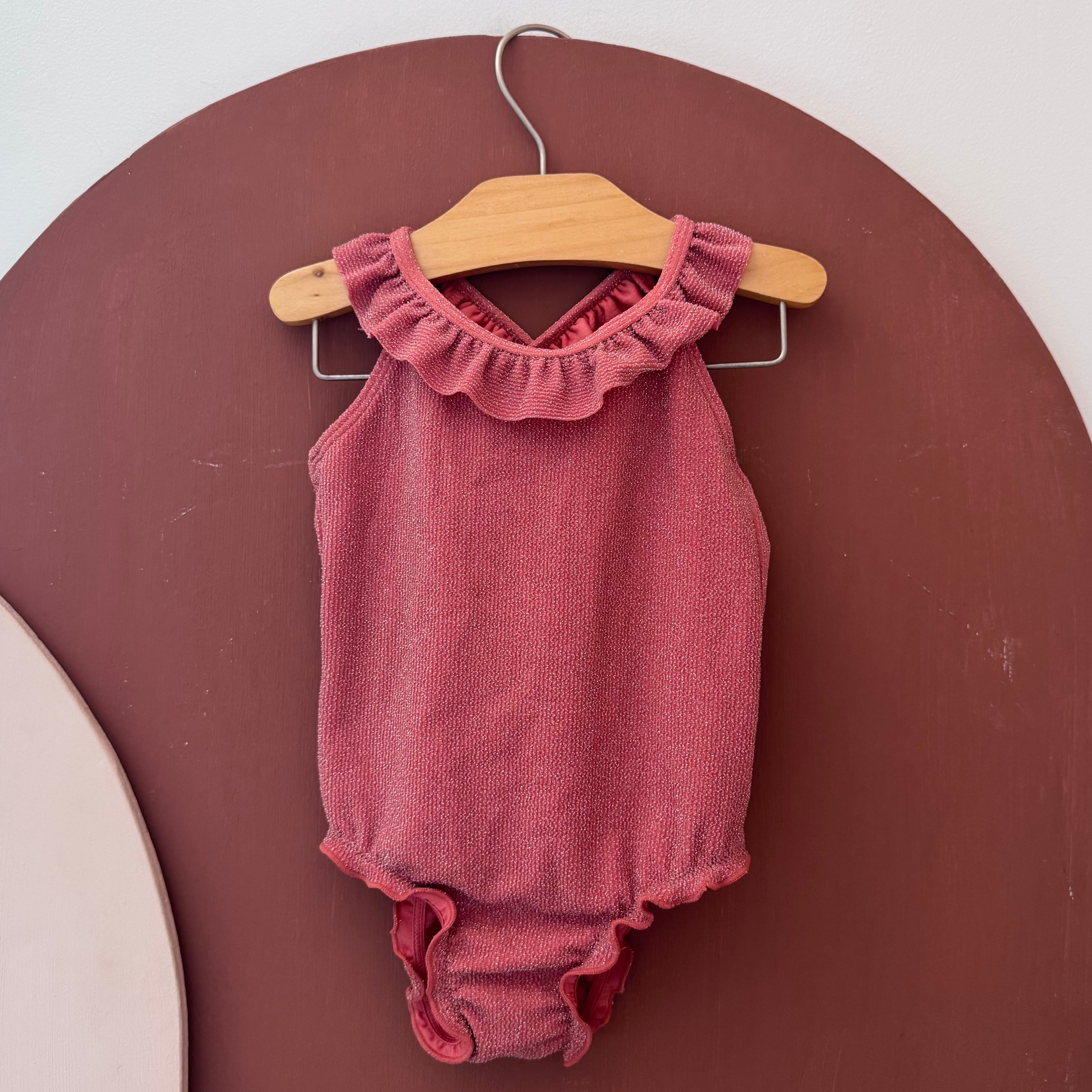 Maillot De Bain À Paillette Avec Bretelles Volantées - Kiabi - 24 mois