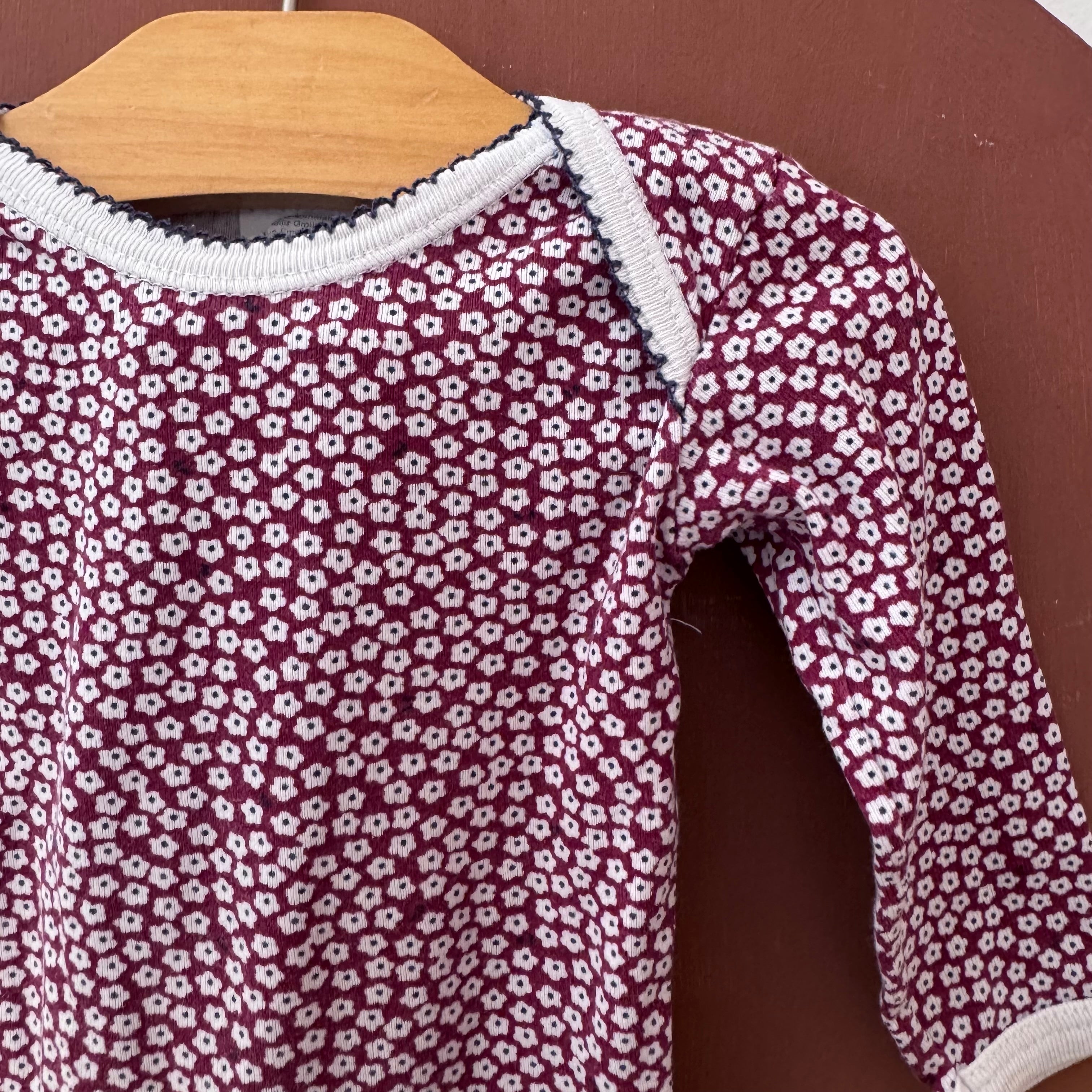 Body Manches Longues À motif Fleur - Absorda - 9 mois