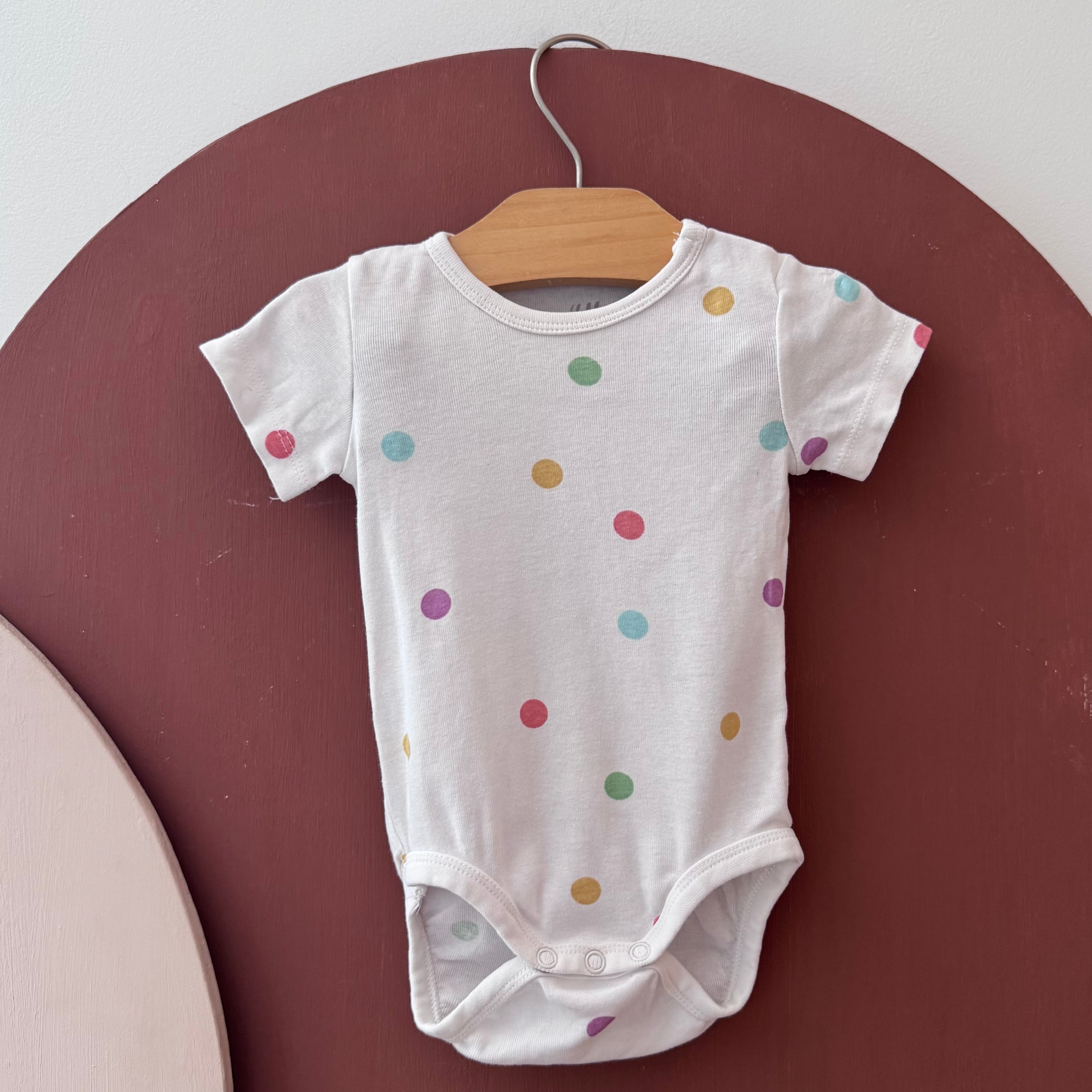Body Manches Courtes À Motif Pois - H&M - 2 mois et 4 mois
