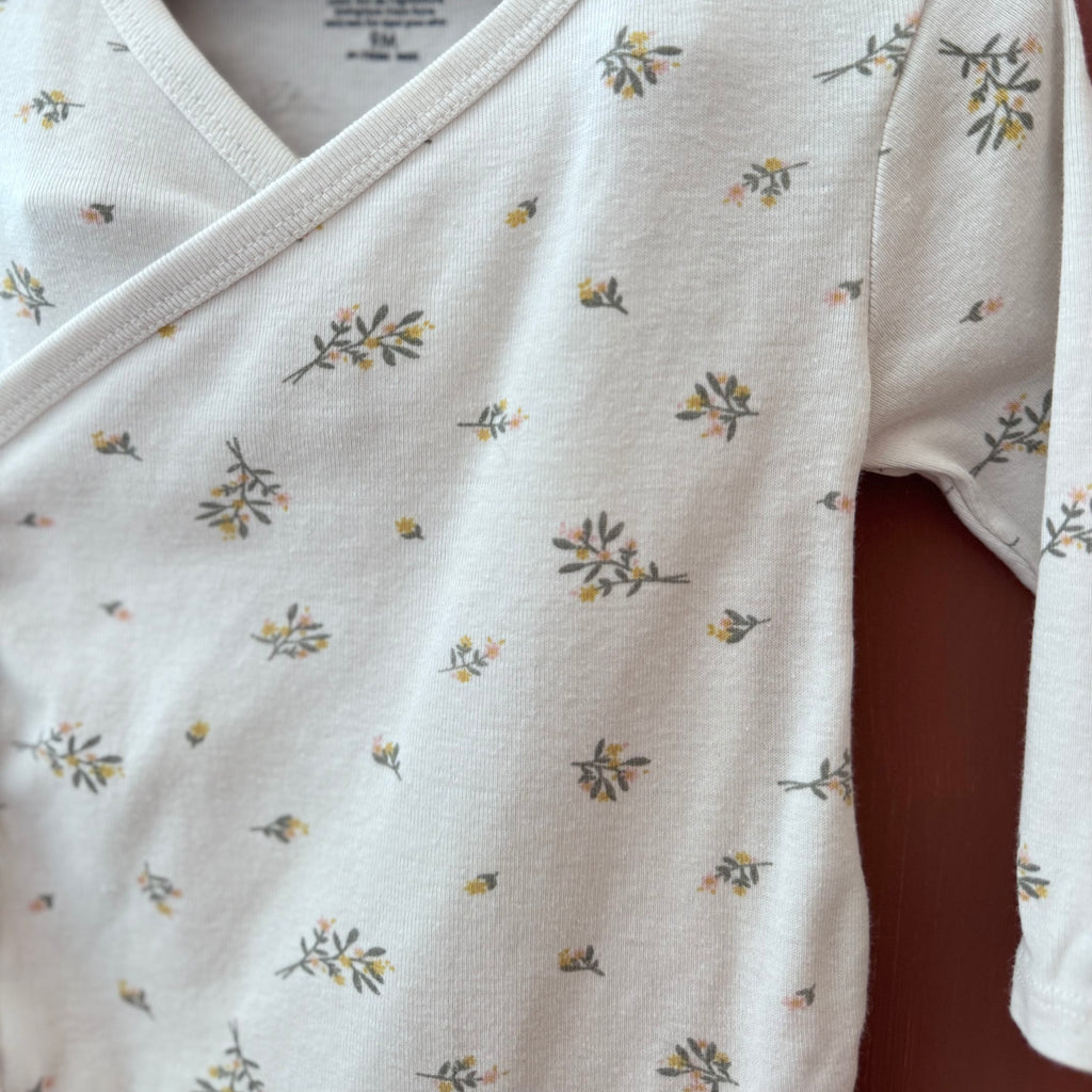 Lots De 3 Bodies À Motifs Fleurs - Kiabi - 9 mois