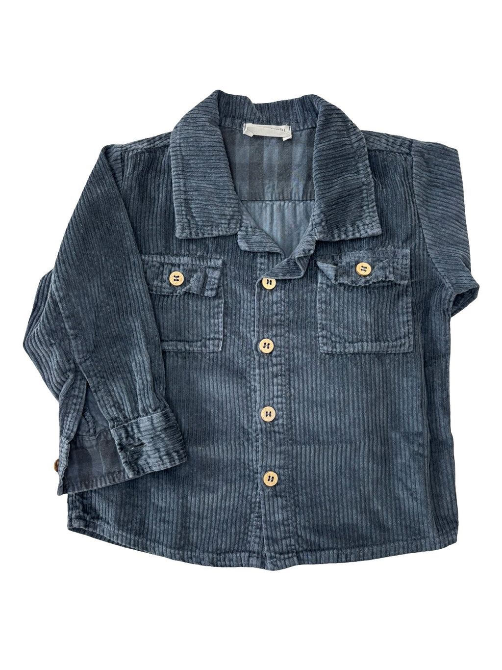 Chemise Velours Bleu Marine - 1+ In The Family - 12 mois