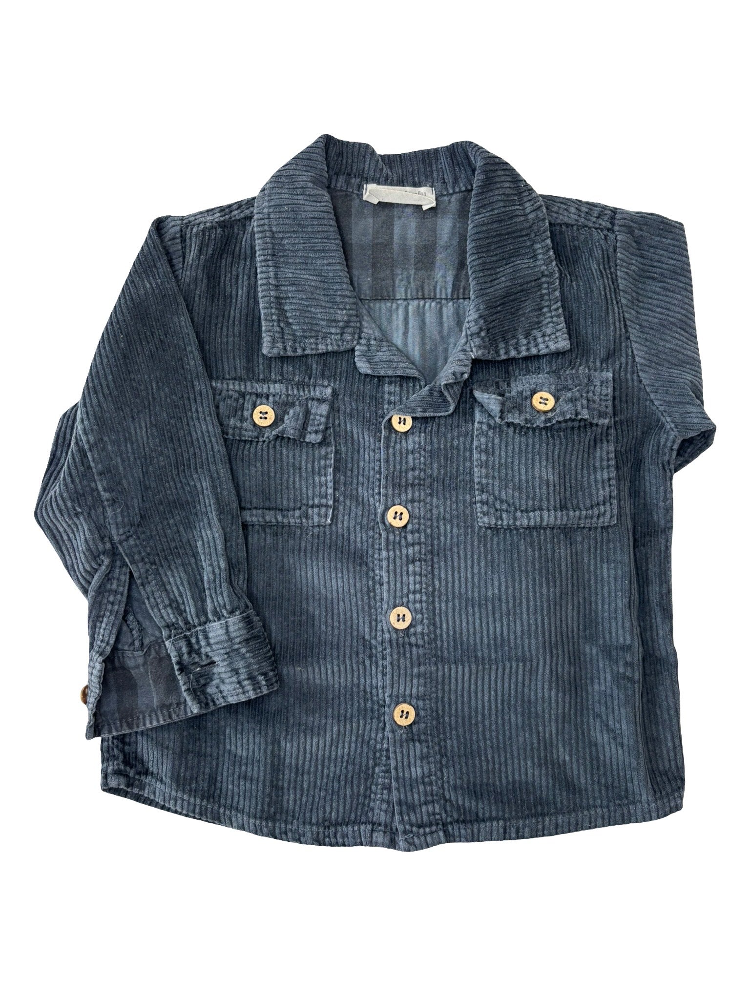 Chemise Velours Bleu Marine - 1+ In The Family - 12 mois