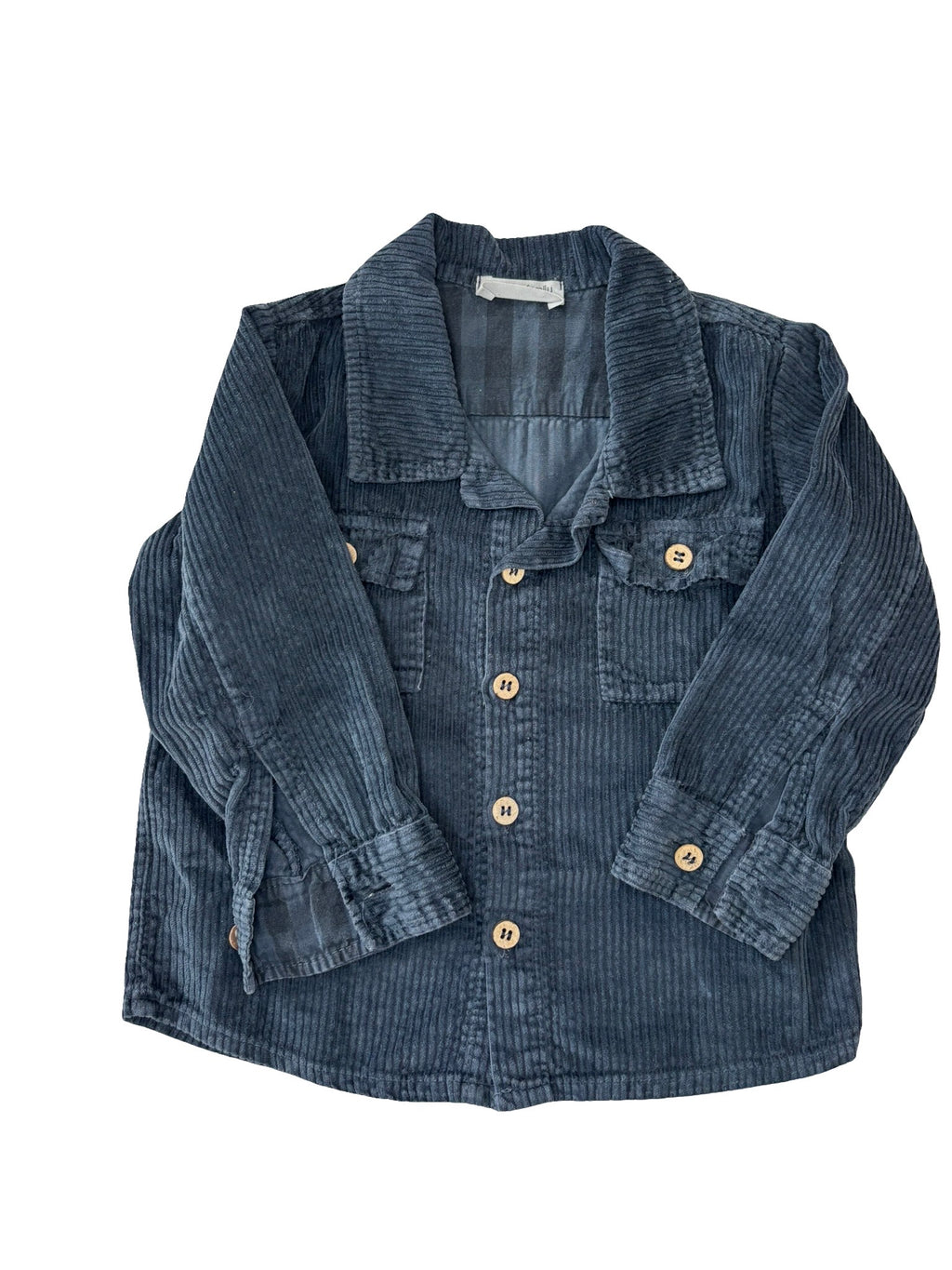 Chemise Velours Bleu Marine - 1+ In The Family - 12 mois