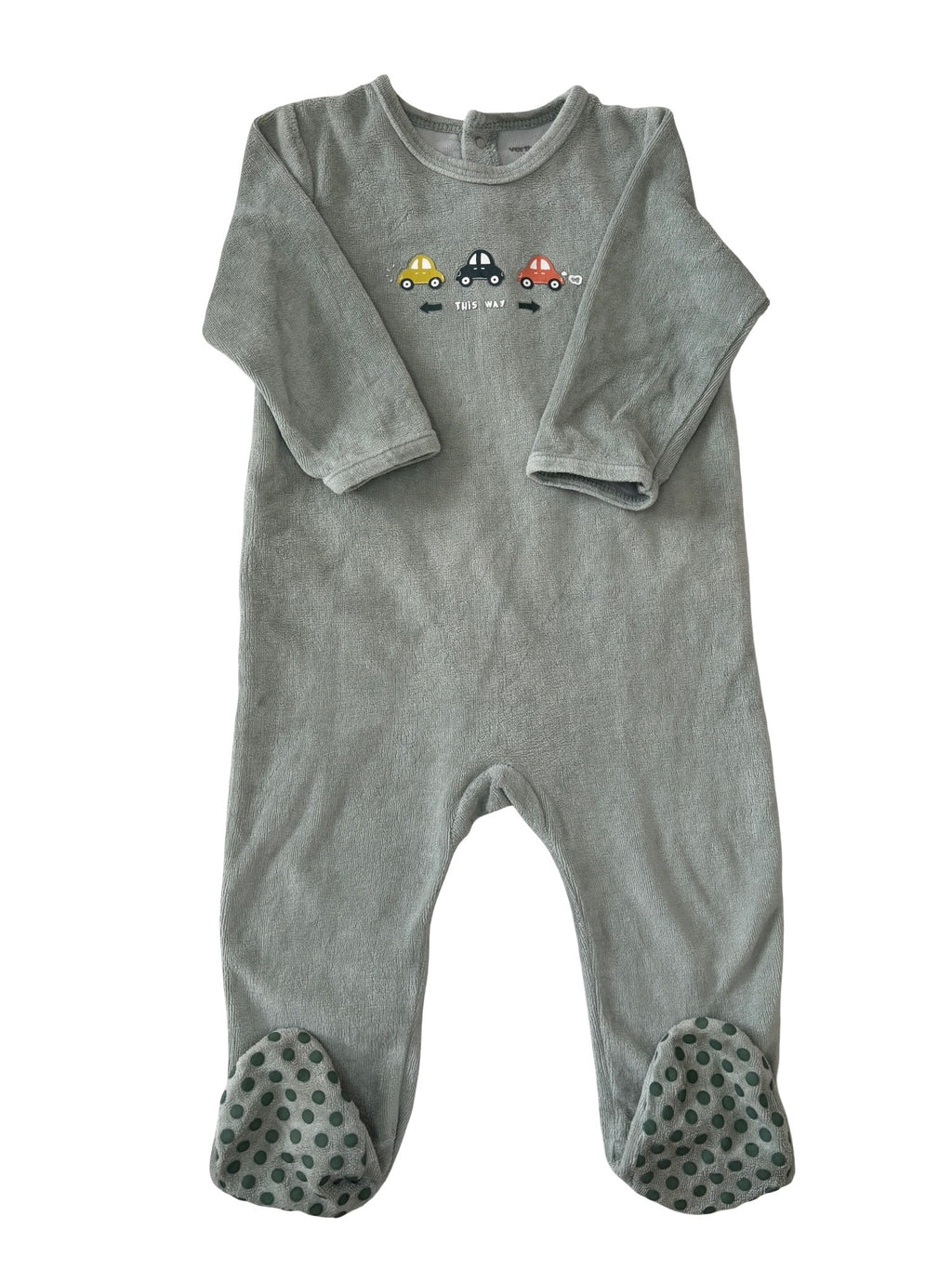 Pyjama Velours Vert - Vertbaudet - 12 mois