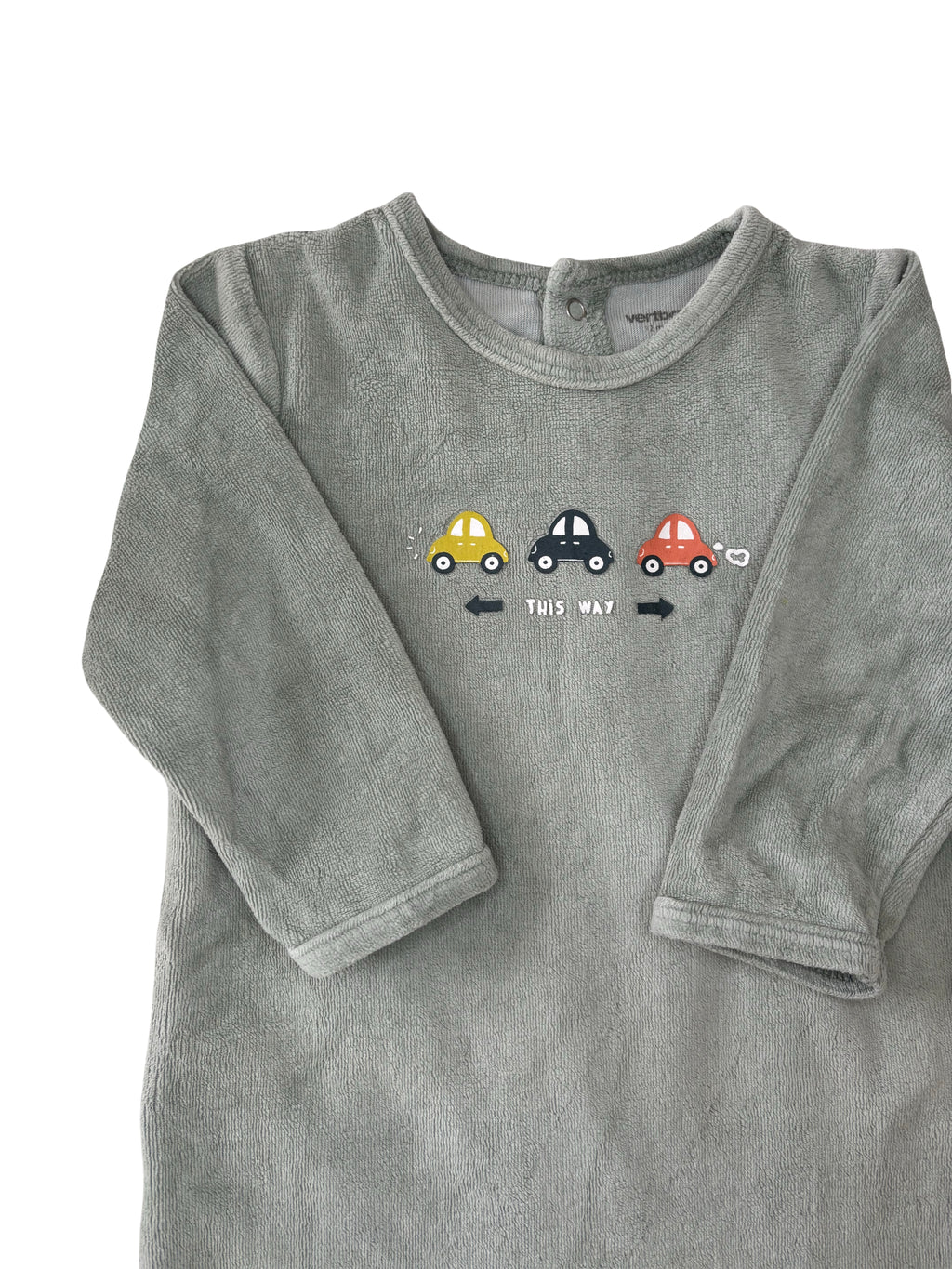 Pyjama Velours Vert - Vertbaudet - 12 mois