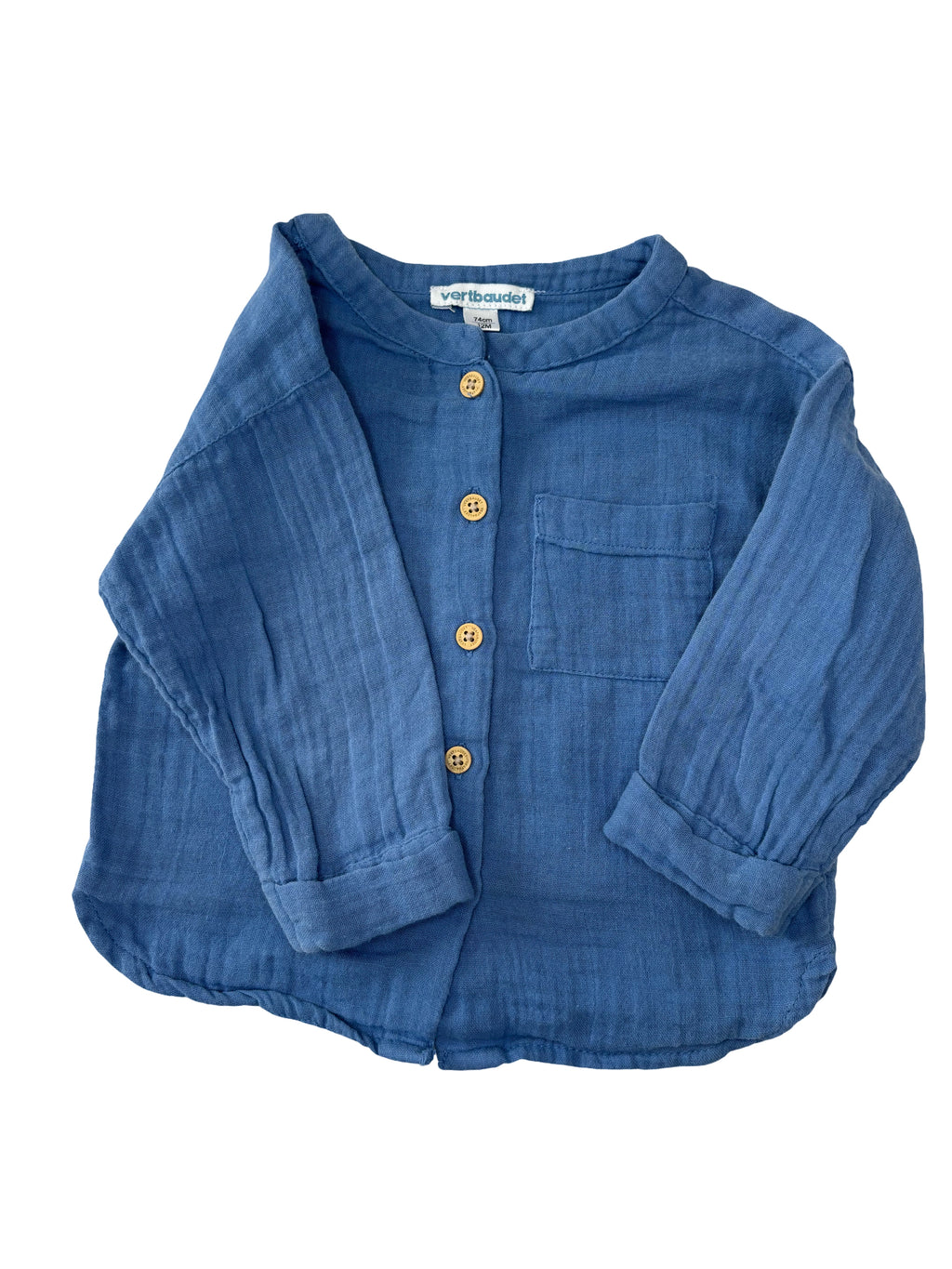 Chemise Bleu - Vertbaudet - 12 mois