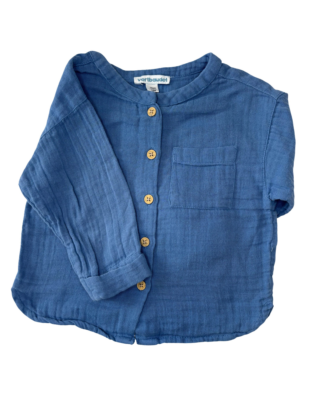 Chemise Bleu - Vertbaudet - 12 mois