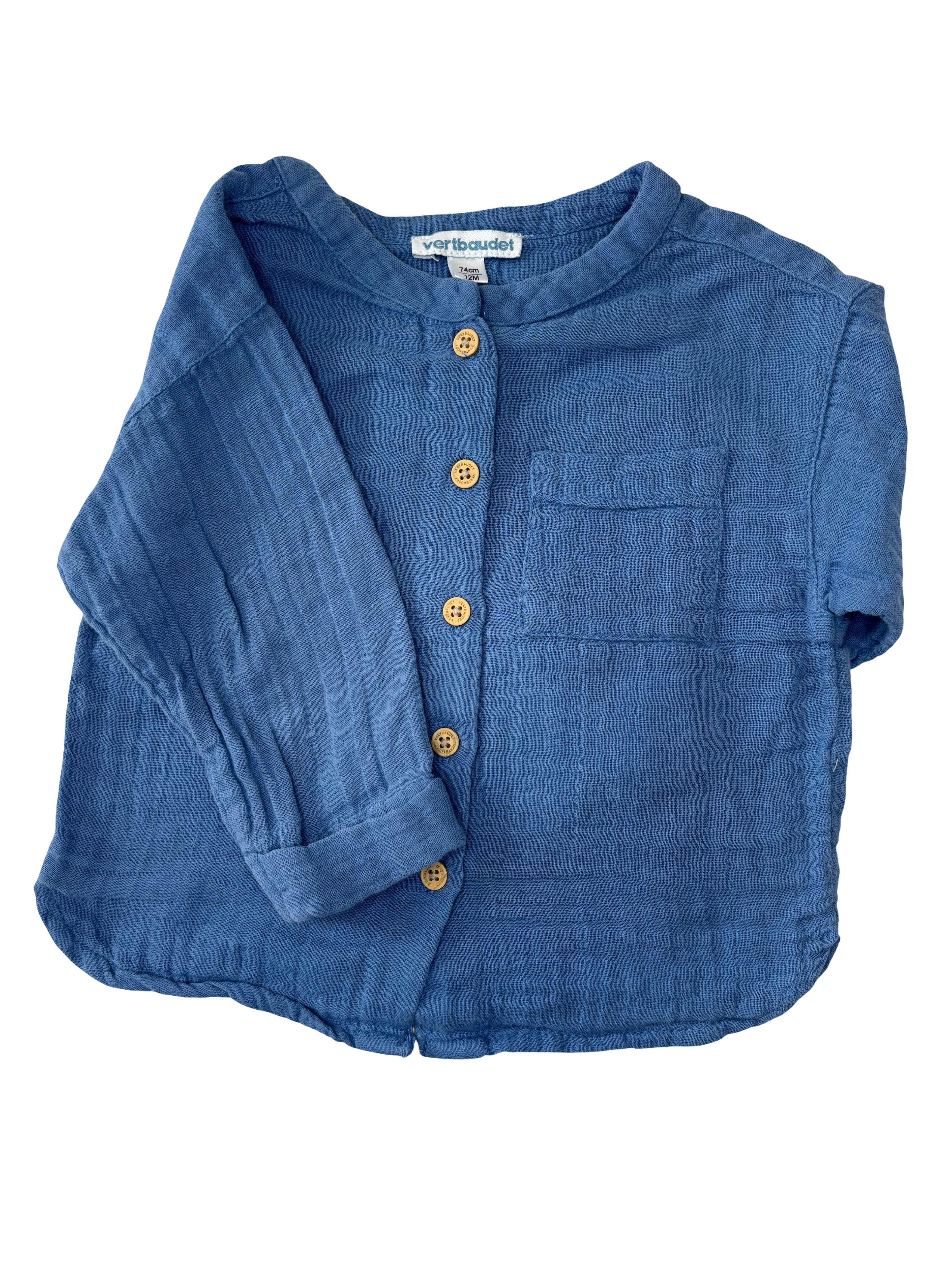 Chemise Bleu - Vertbaudet - 12 mois