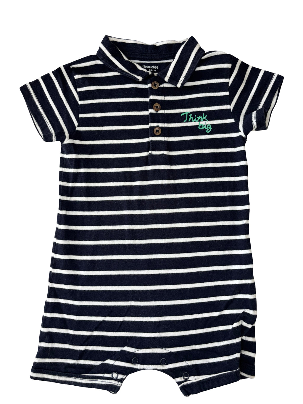 Combinaison Rayures bleu Marine - Vertbaudet - 12 mois