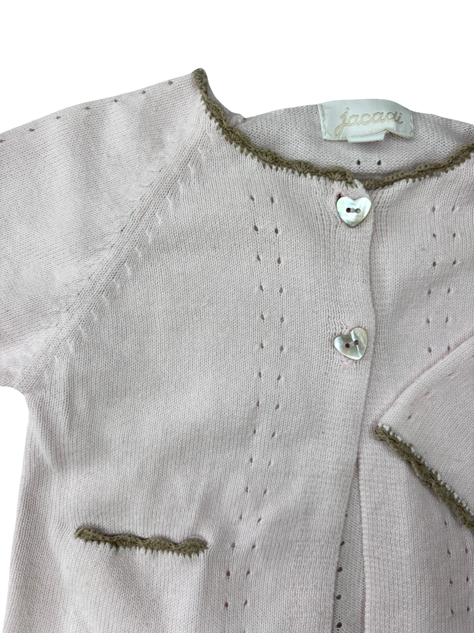 Veste Fine Rose Pâle - Jacadi - 3 mois