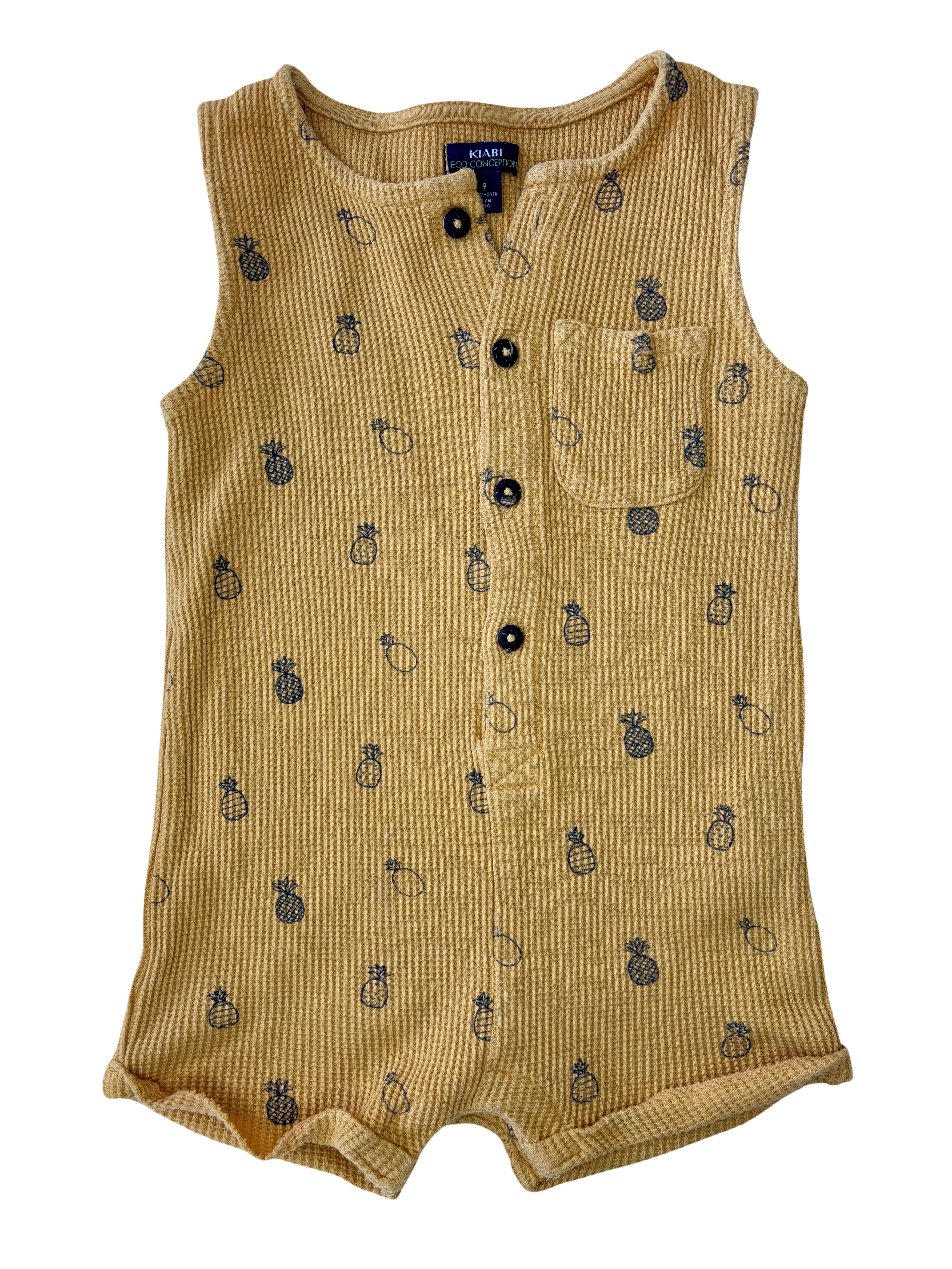 Barboteuse Jaune Ananas - Kiabi - 9 mois