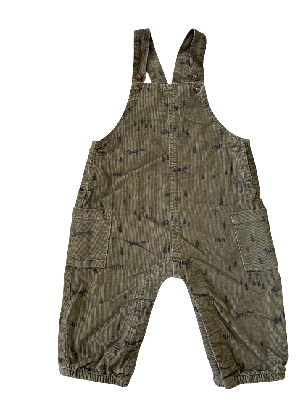 Salopette Kaki Renard - Verbaudet - 9 mois