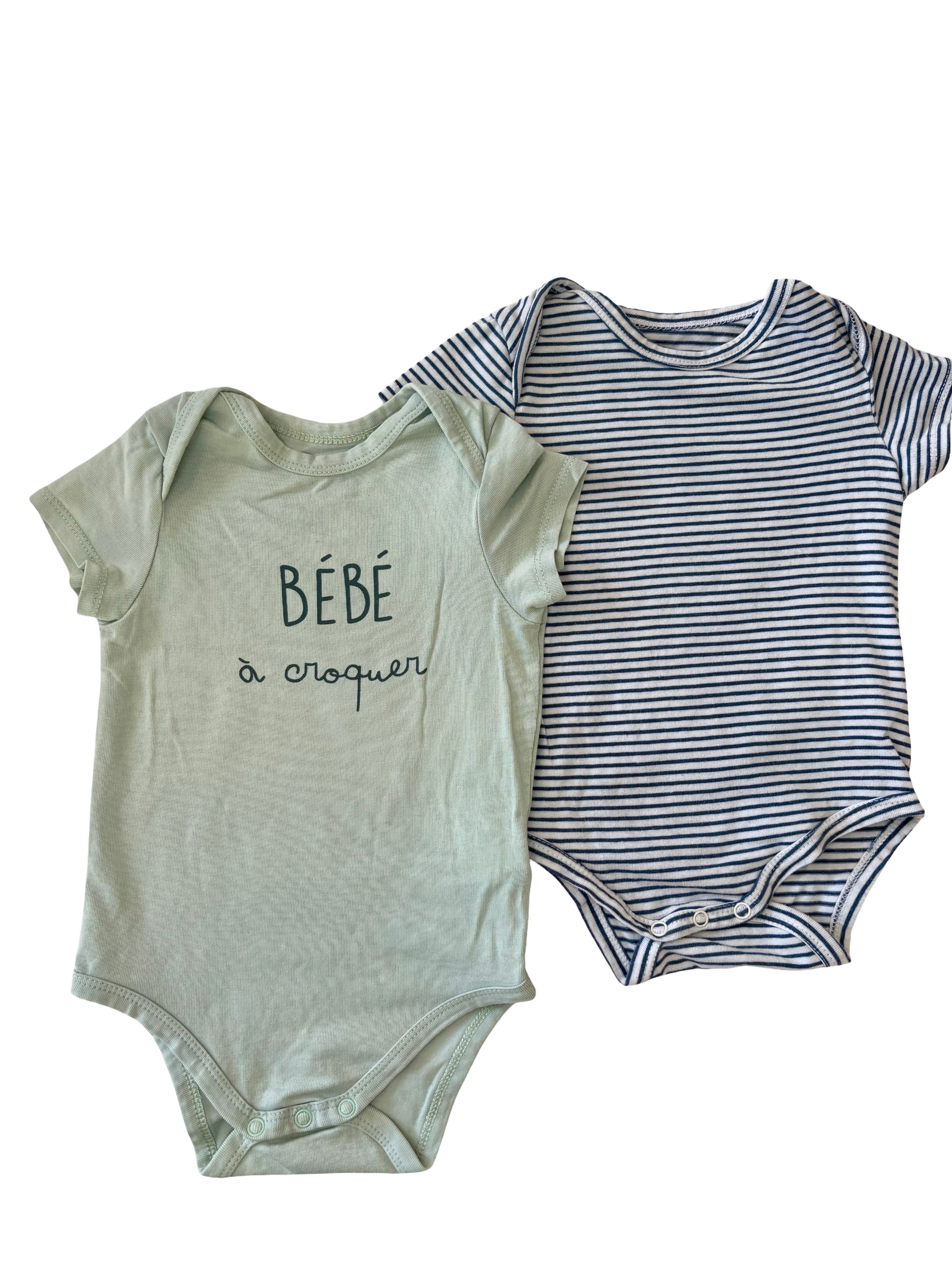 Lot Bodies Manches Courtes - Tape À l'Oeil - 9 mois