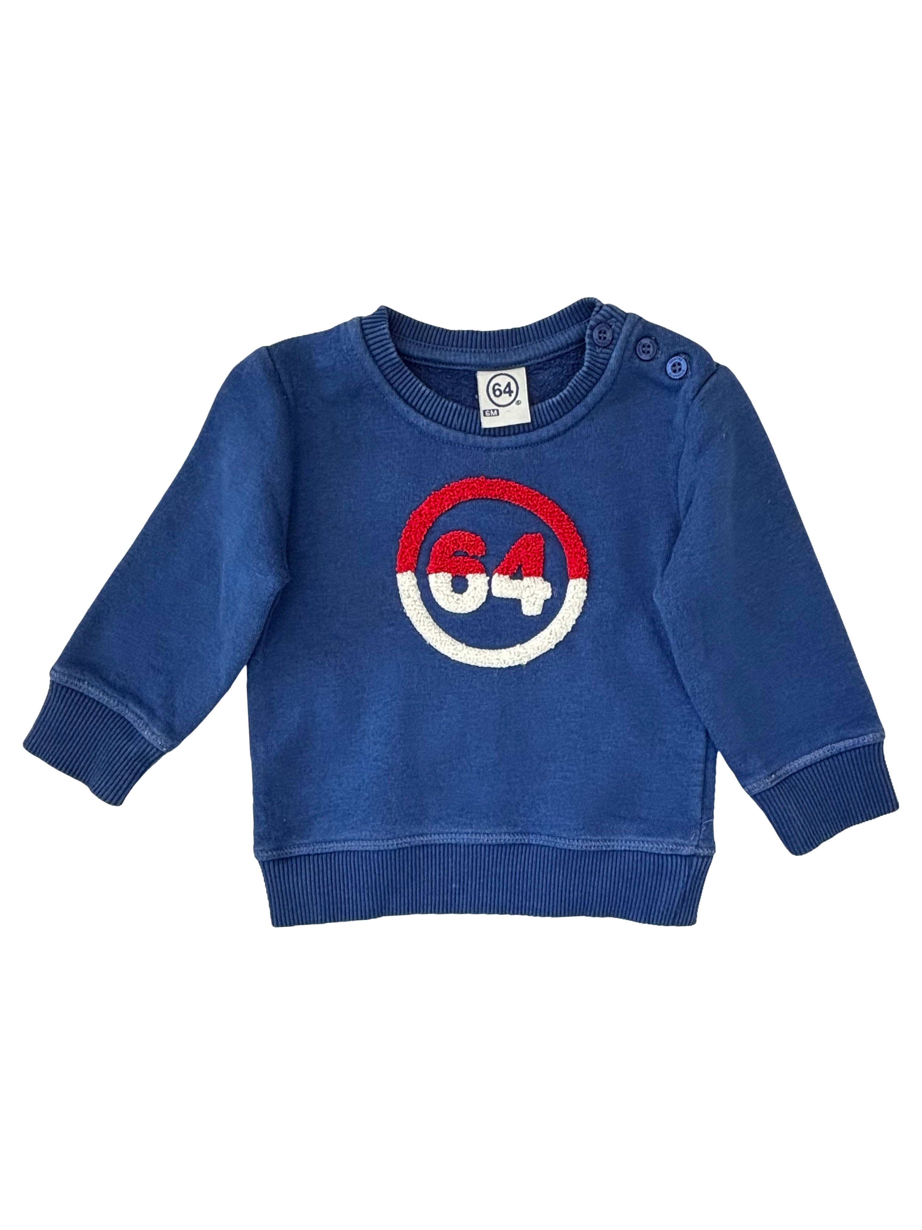 Sweat Bleu 64 - Vêtement 64 - 6 mois