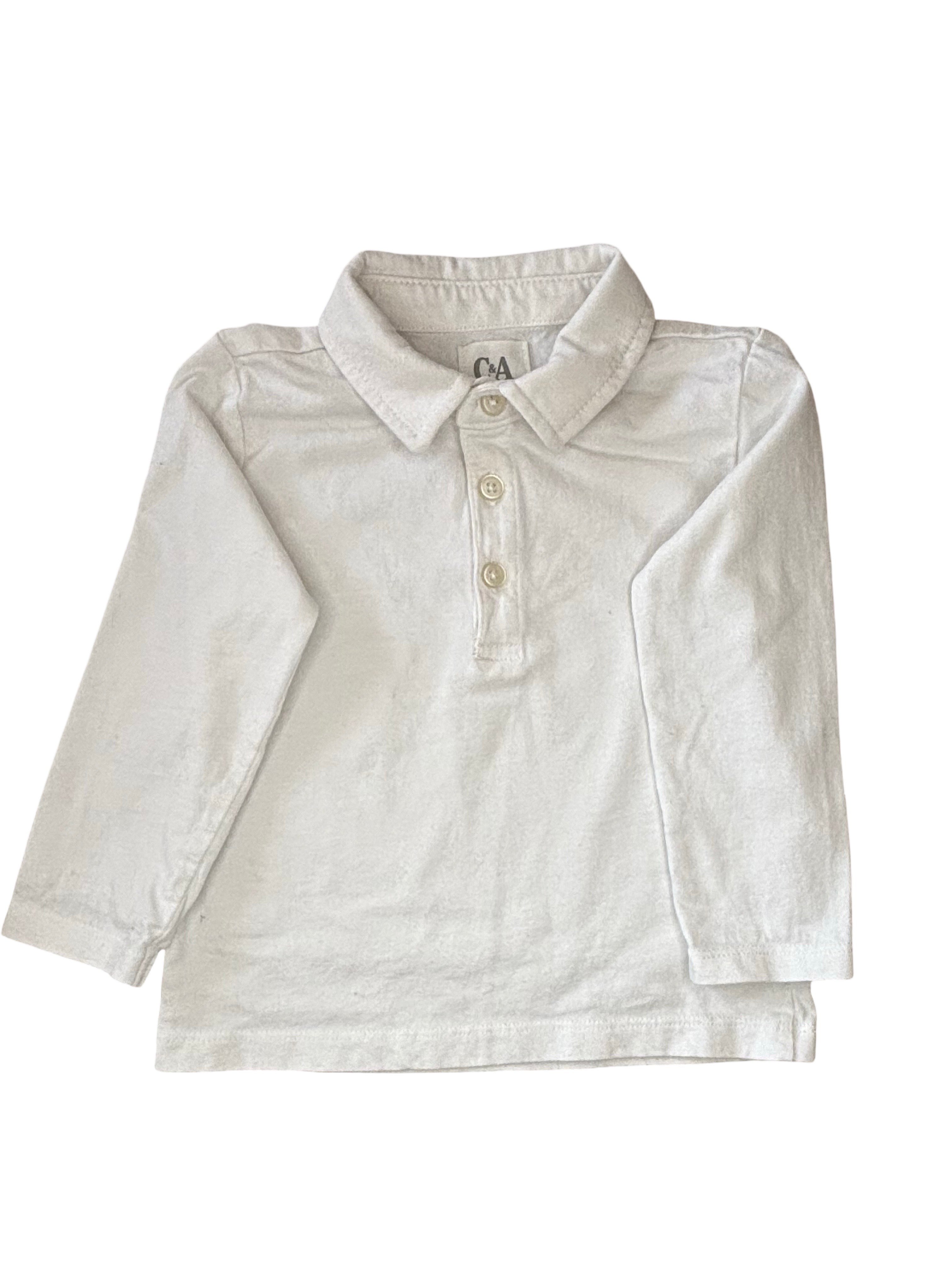 Polo Blanc - C&A - 9/12 mois