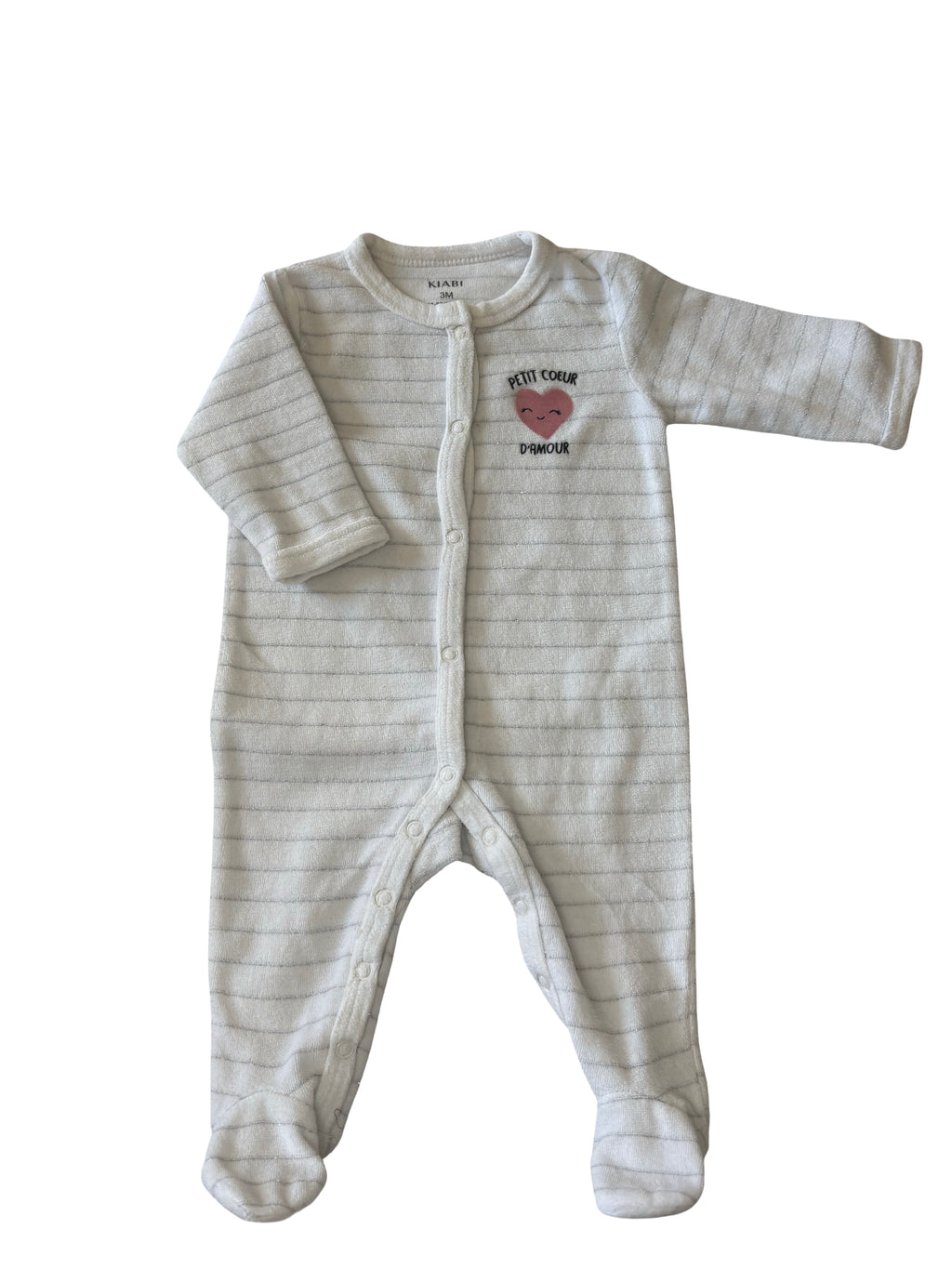 Pyjama "Petit Coeur d'Amour" - Kiabi - 3 mois