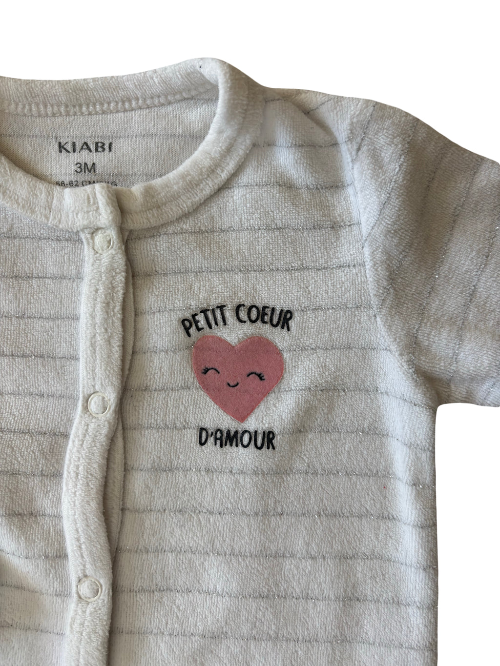 Pyjama "Petit Coeur d'Amour" - Kiabi - 3 mois