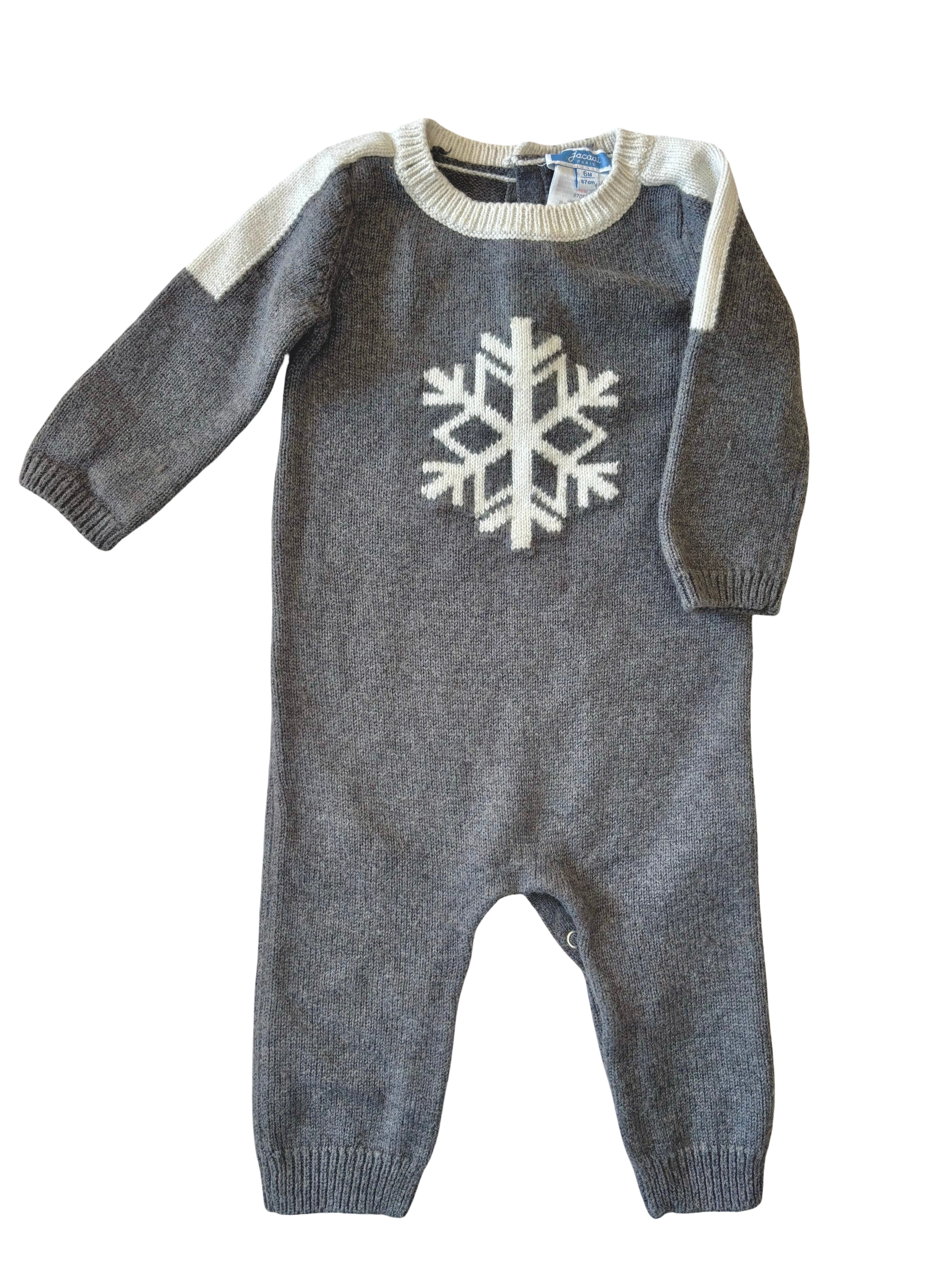 Combinaison Grise Flocon - Jacadi - 6 mois
